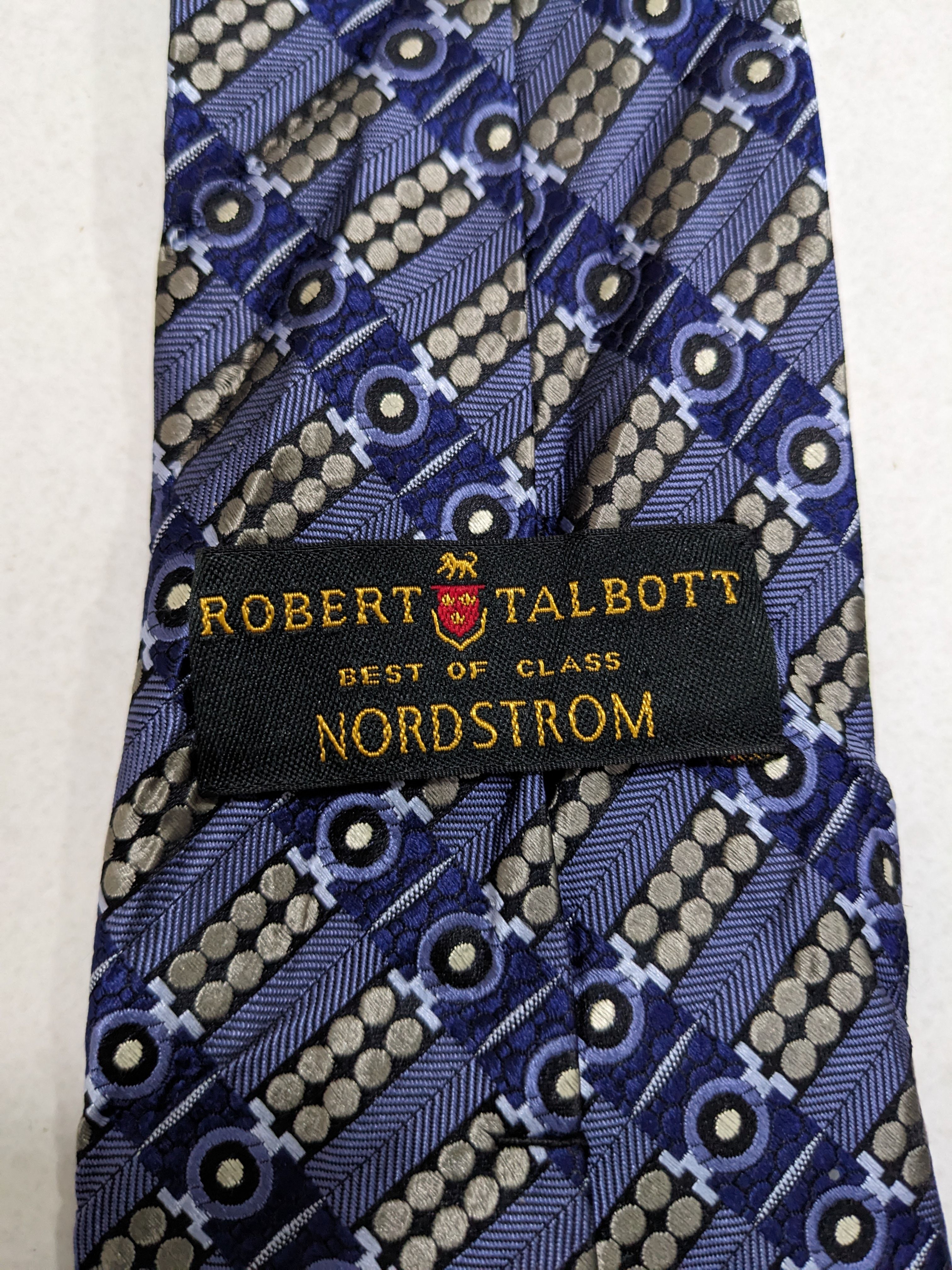 Robert Talbott Nordstrom Men's 100% Silk Necktie USA Blue - 6
