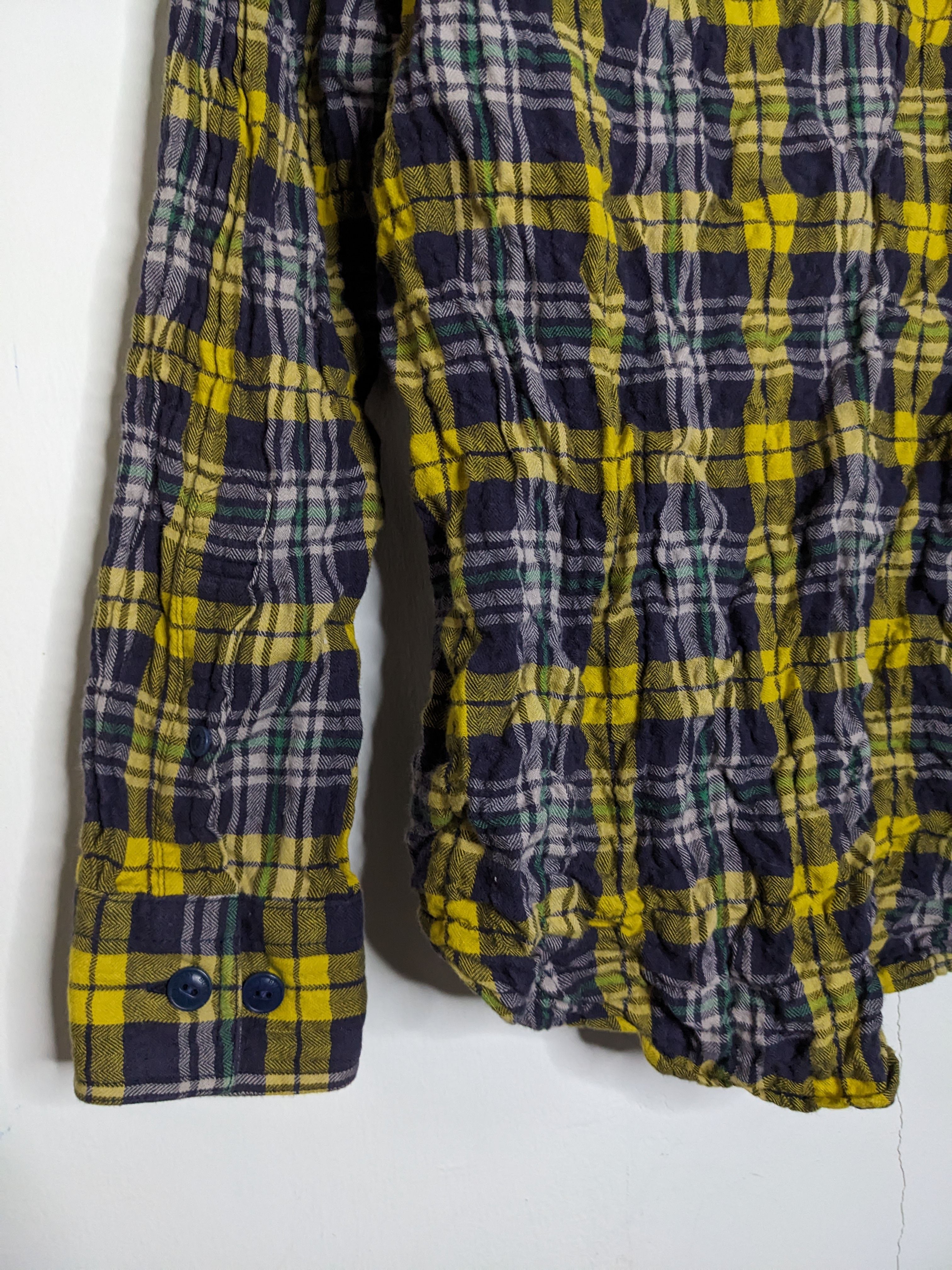 Burberry London Wrinkle Style Checked Plaid Flannel Shirt - 5
