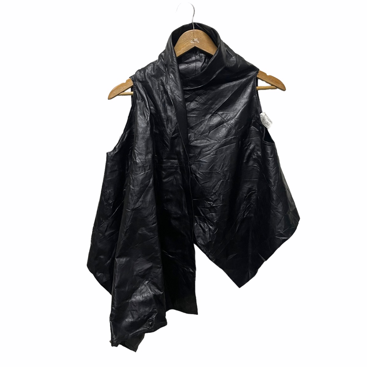 💥 Ann Demeulemeester Archive Cuir Leather Vest - 3