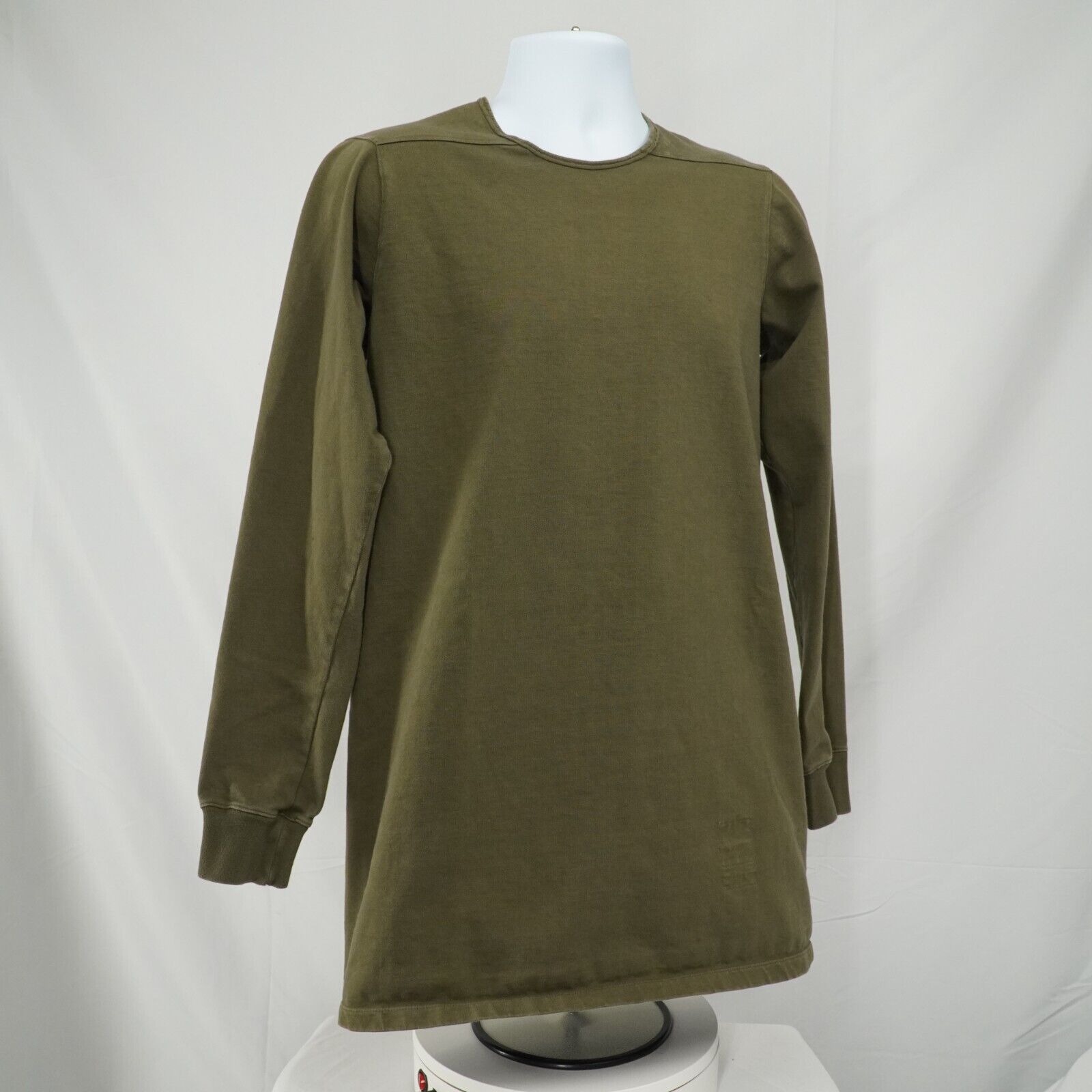 Rick Owens Drkshdw Olive Green long popular T-shirt