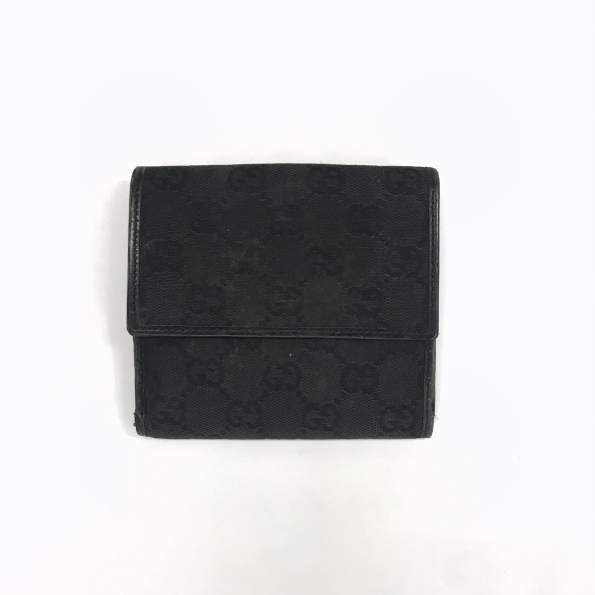 Vintage Gucci Black Monogram Clipper Wallet - 9