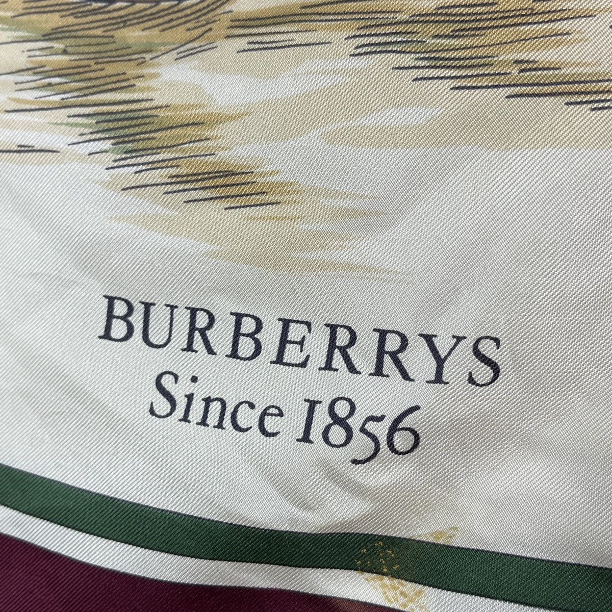 Pure Silk Burberrys Scarves Full Print Vintage - 5