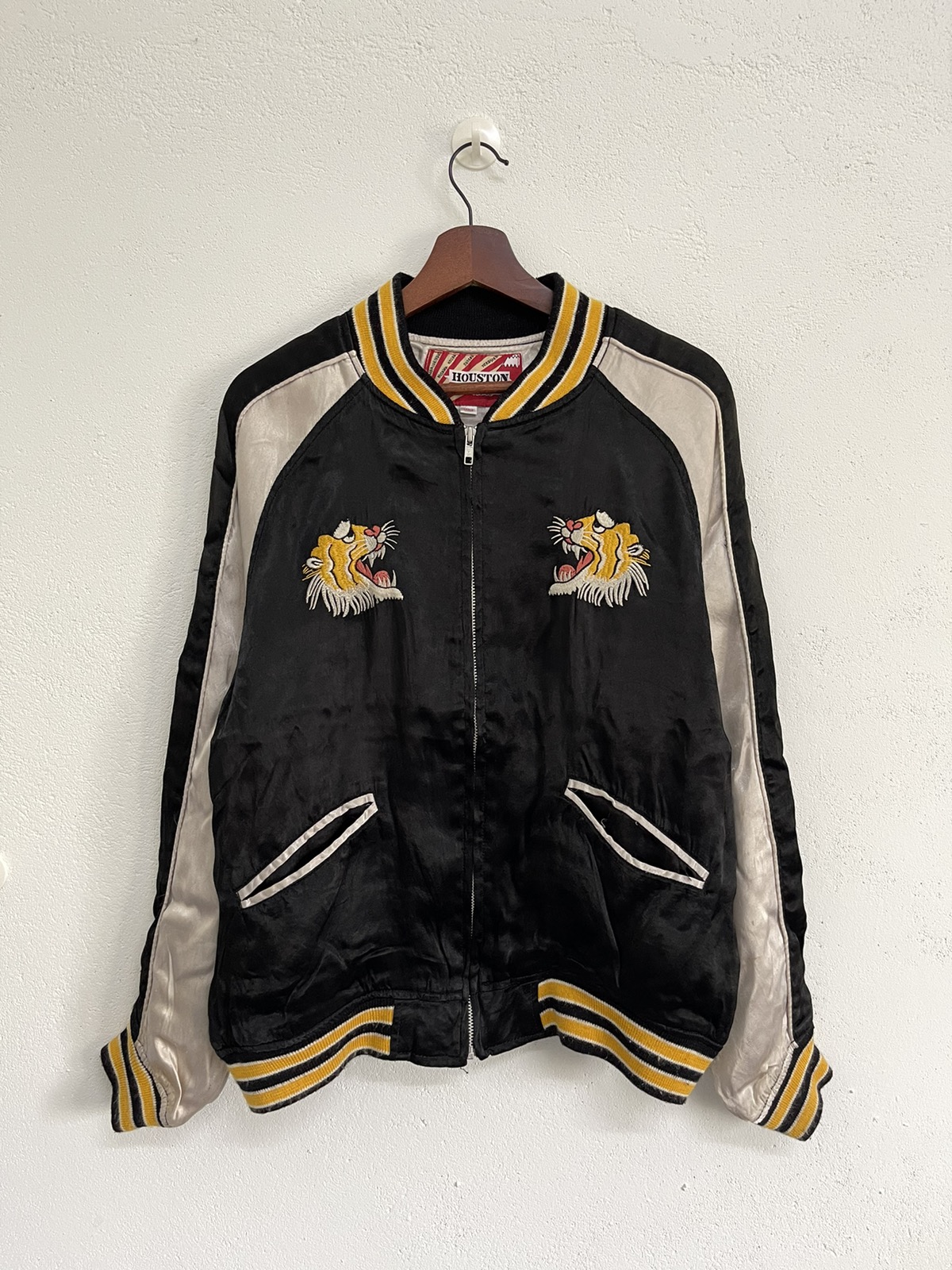 Vintage - Vintage Houston Japan tiger rayon sukajan souvenir jacket