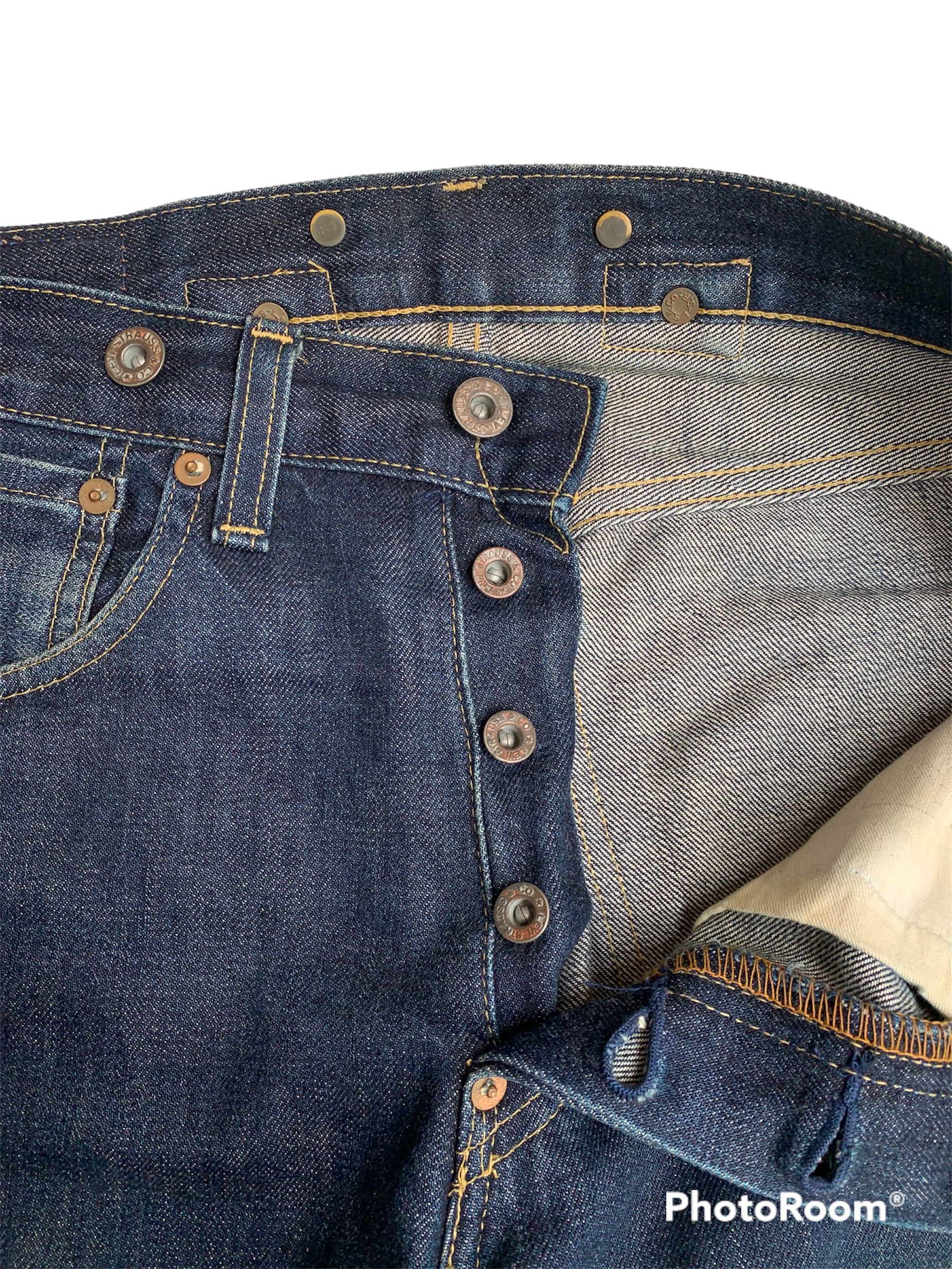 Vintage 90s Levi's s702XX big E 1920s Model Made in Japan Date Oct’96  button stamp J09A