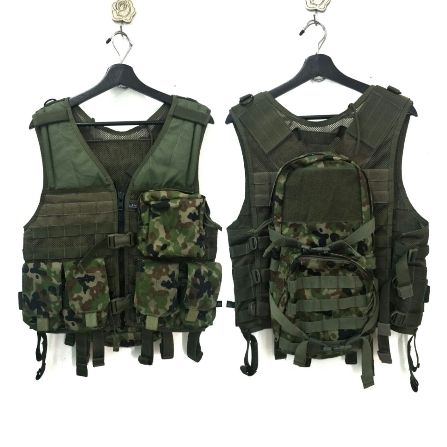 Japanese Brand - Tactical Military Camo Heavy Vest Backpack - 1
