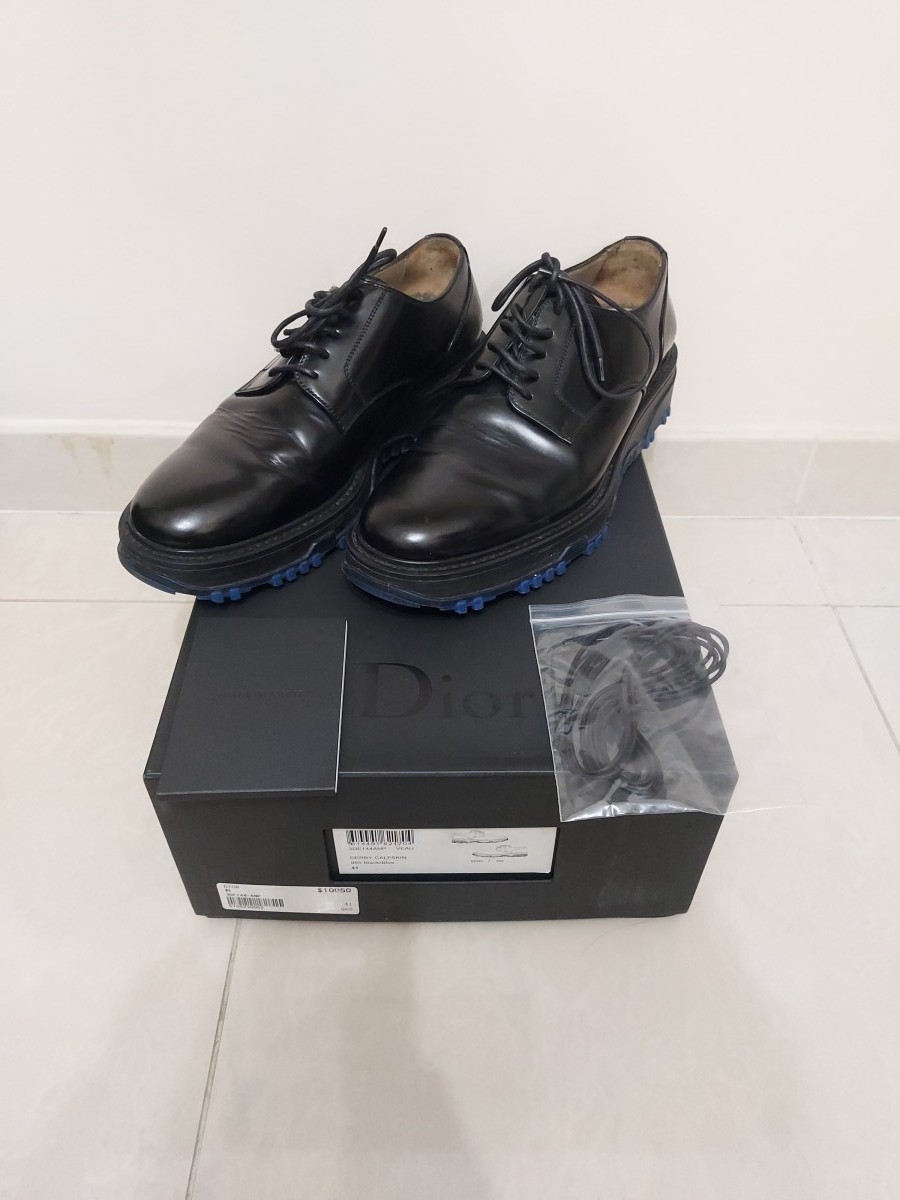 FW15 AW15 Contrast Platform Sole Leather Derbies - 1