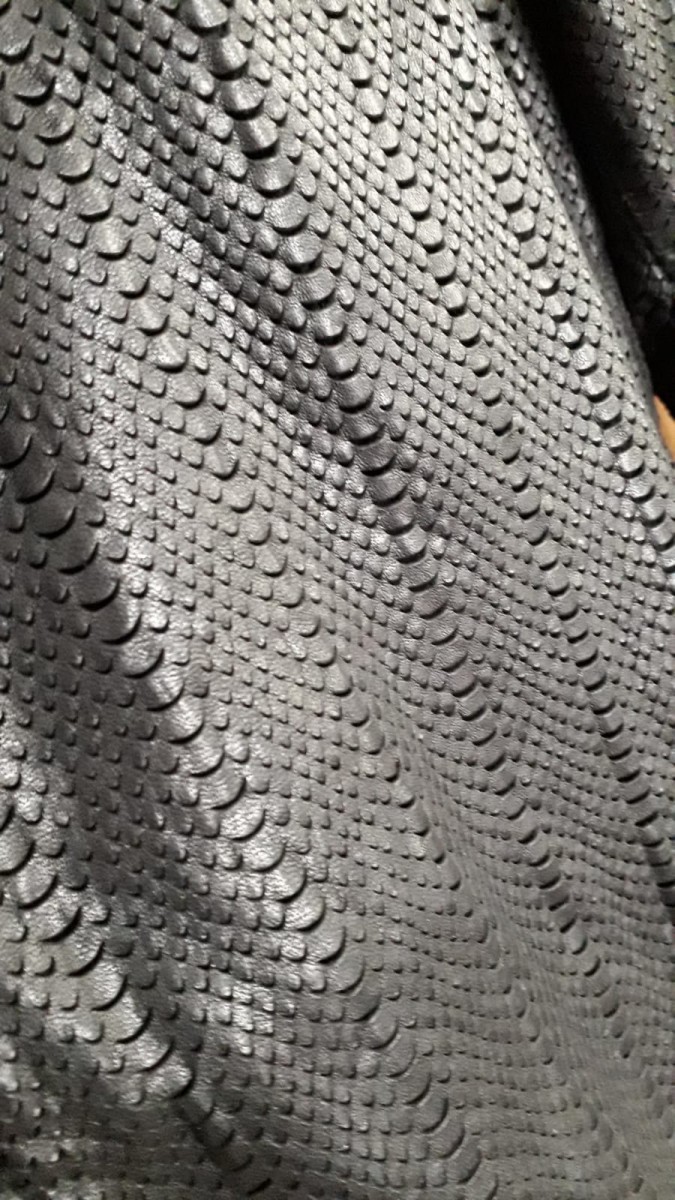 Giorgio Brato - Handmade Black Embossed Detail Leather Jacket Sz 48 - 7
