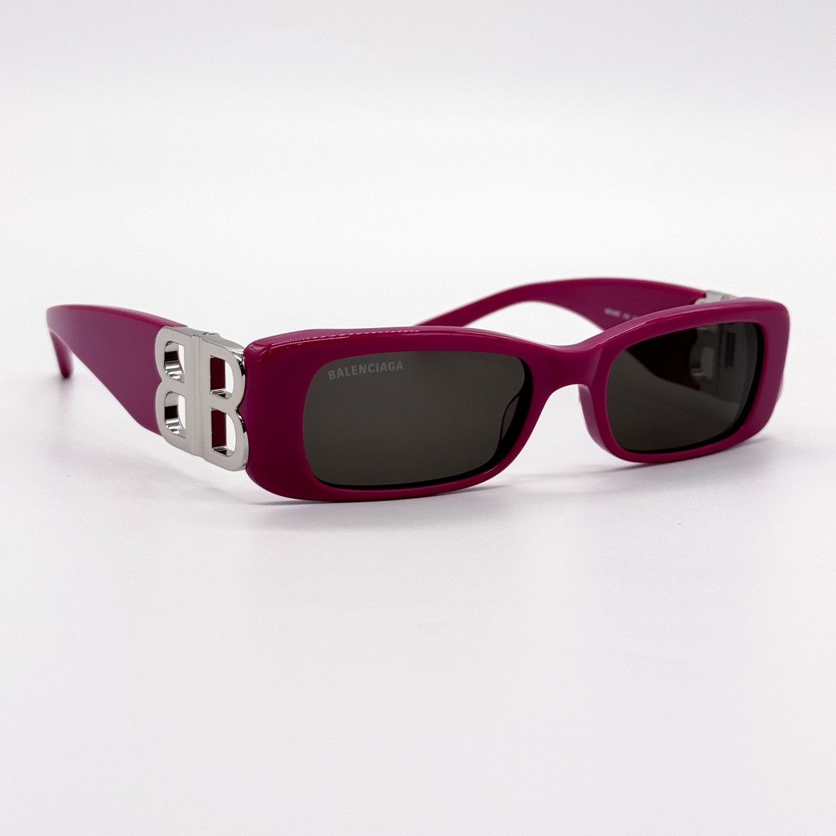 NEW BALENCIAGA BB0096S 016 SQUARE FUCHSIA WOMEN SUNGLASSES - 1