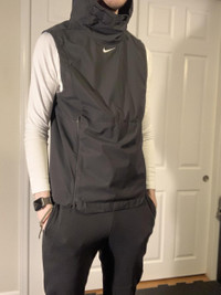 Nike Alpha Fly Rush Hooded Vest w Interior Kangaroo Pocket S modestmarill REVERSIBLE