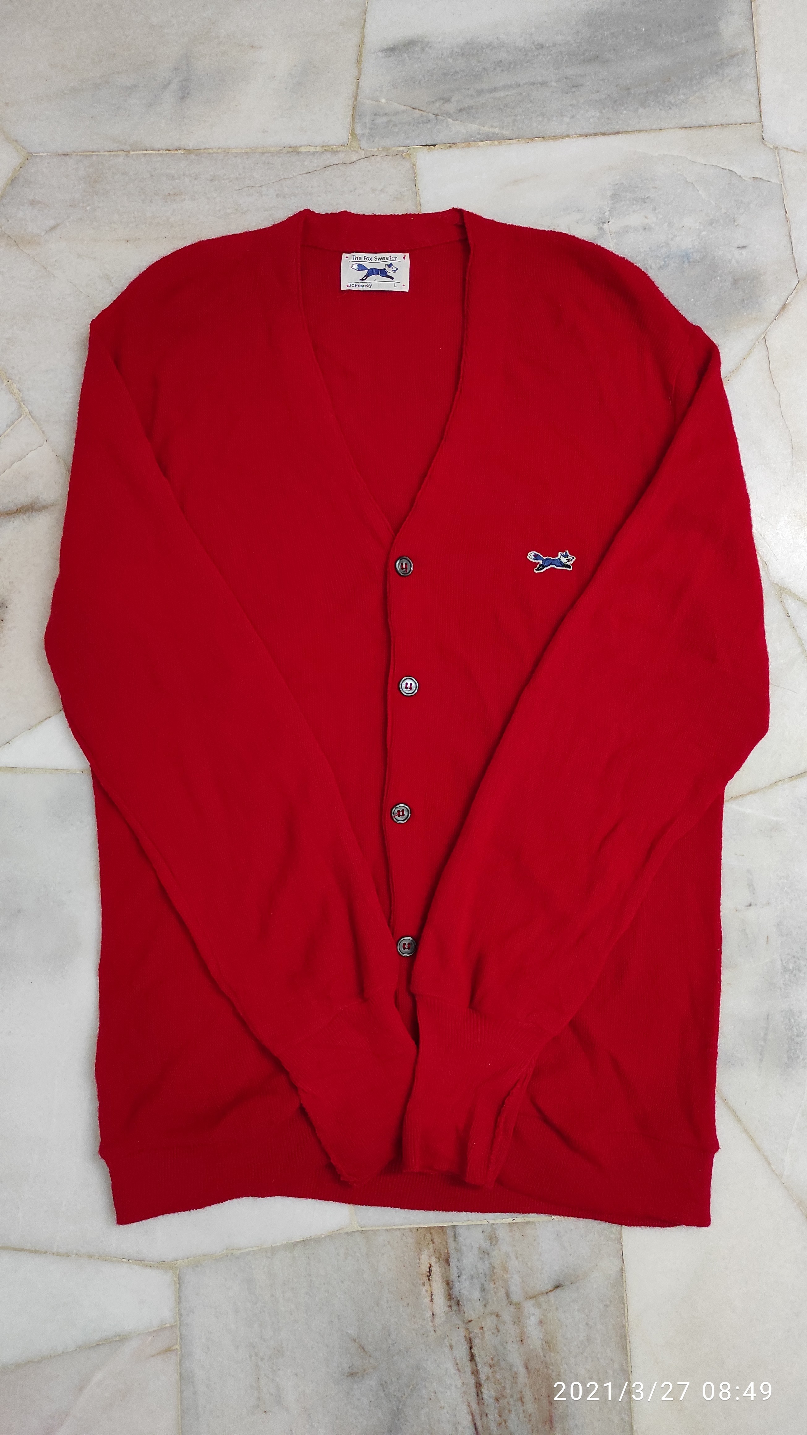 J.C. Penney - Archive 1970's Fox Sweater Cardigan JC Penney USA - 8