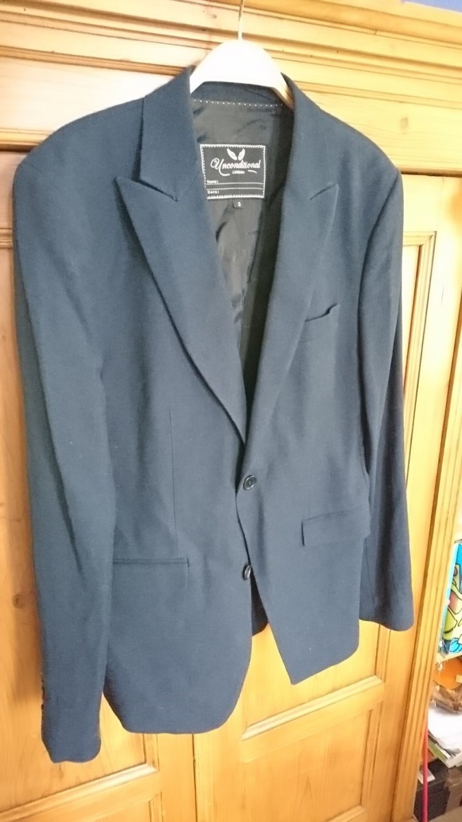Unconditional - Blue Cotton - Wool Blend Blazer Jacket Size Small / EU46 - 4