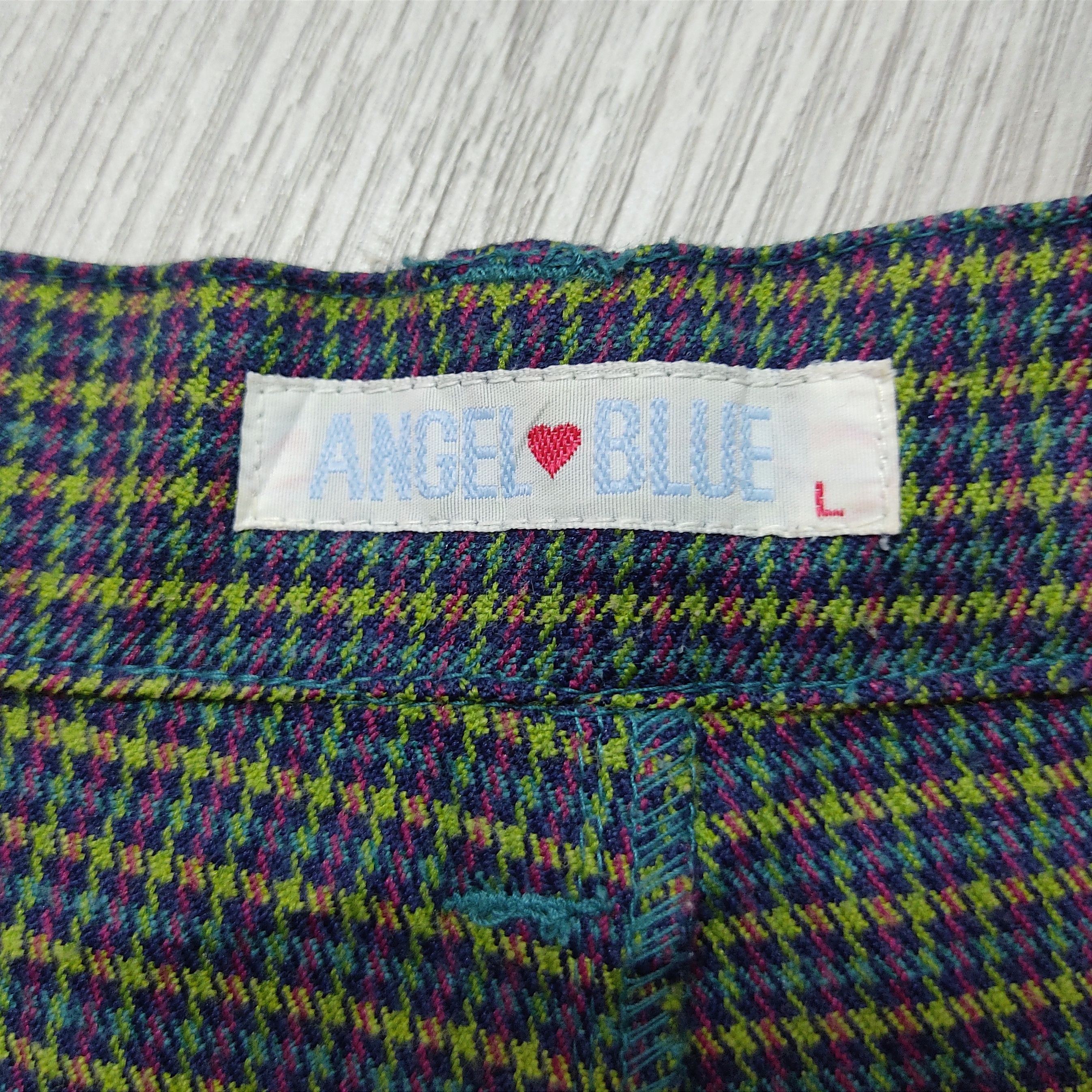 Japanese Brand - ANGEL BLUE Pleated Tartan Checkers Short Pants Skirt - 9