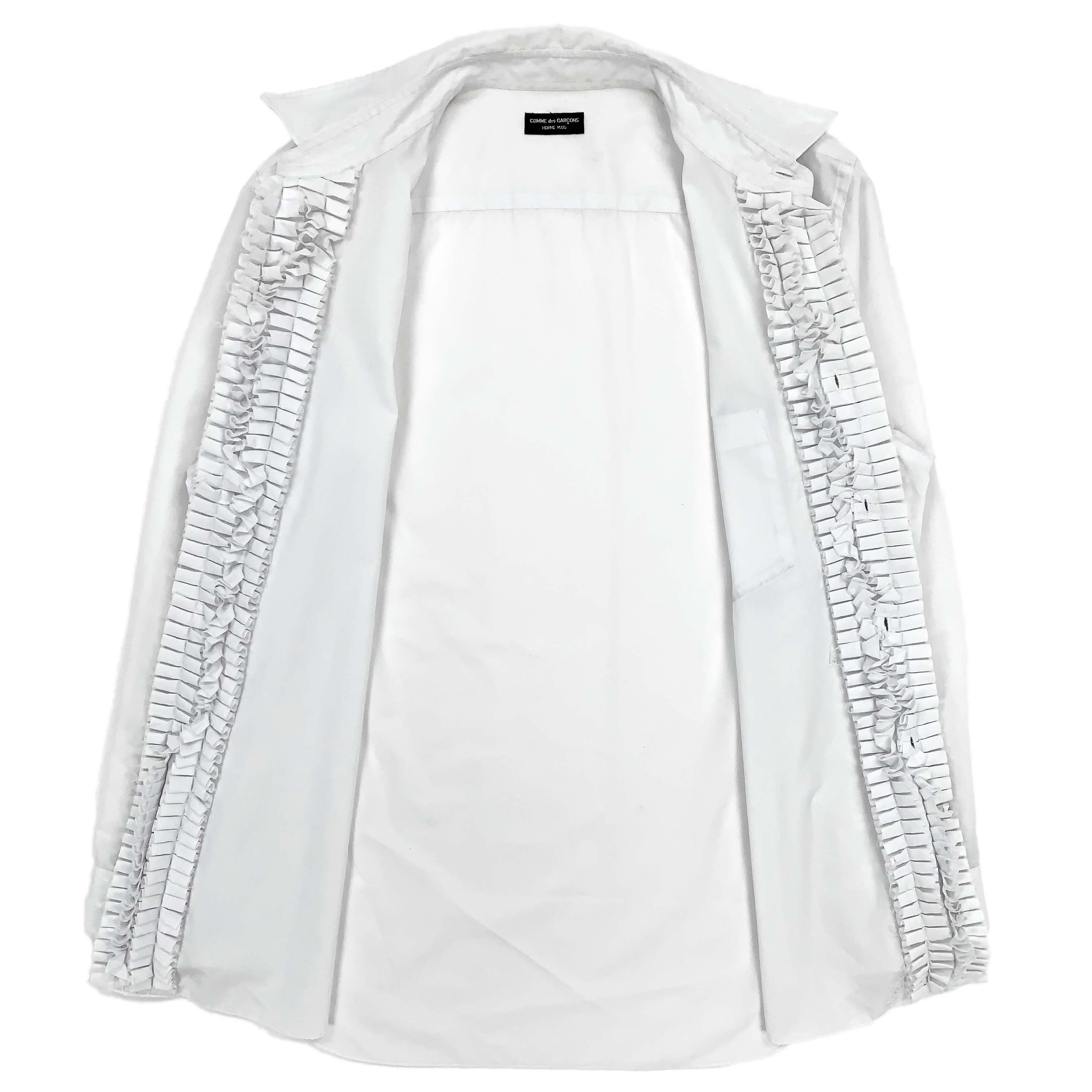 SS99 Concealed Polyester-Cotton Ruffle Shirt - 3
