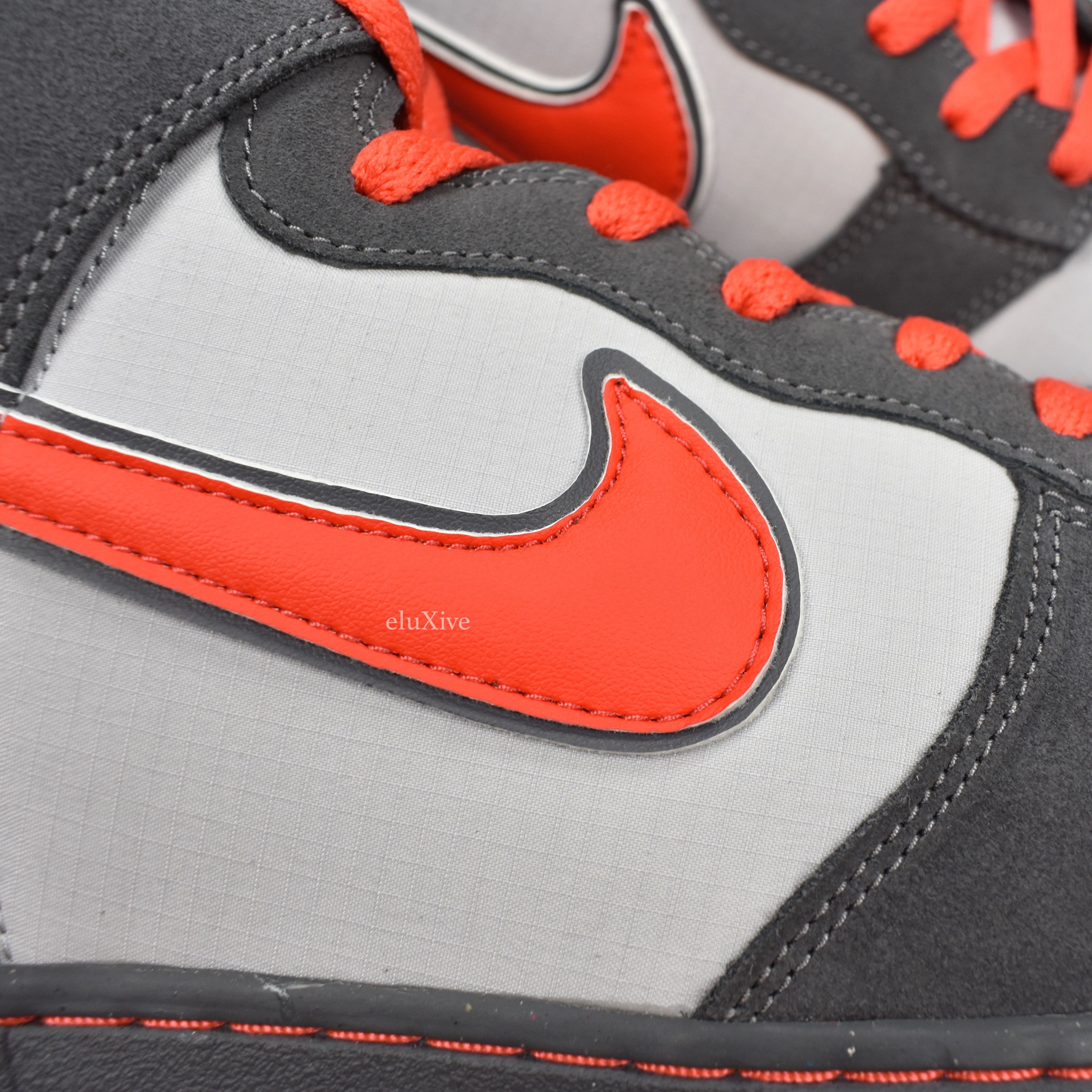 Dunk High 6.0 PRM Gray Max Orange DS - 9