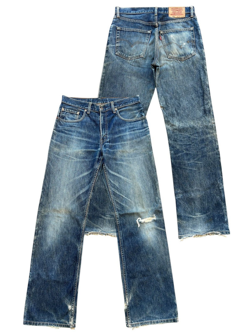 Vintage Levis 509 Distressed Denim Jeans 32x31 - 1