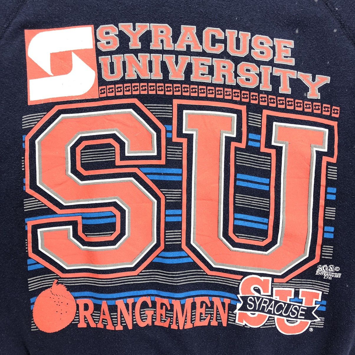 Ncaa - Vtg 90s Syracuse University Orangemen Fullprint Sweatshirt - 6