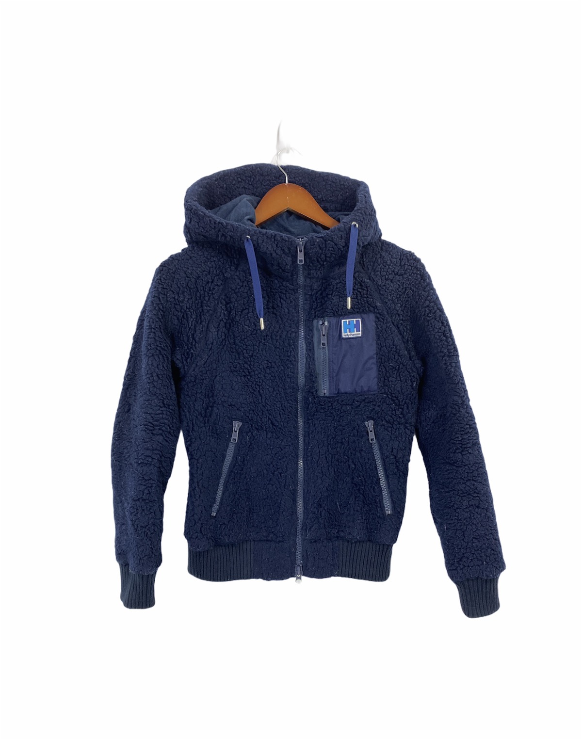 Vintage - Helly hansen Sherpa Fleece Jacket With Hoodies Design - 1