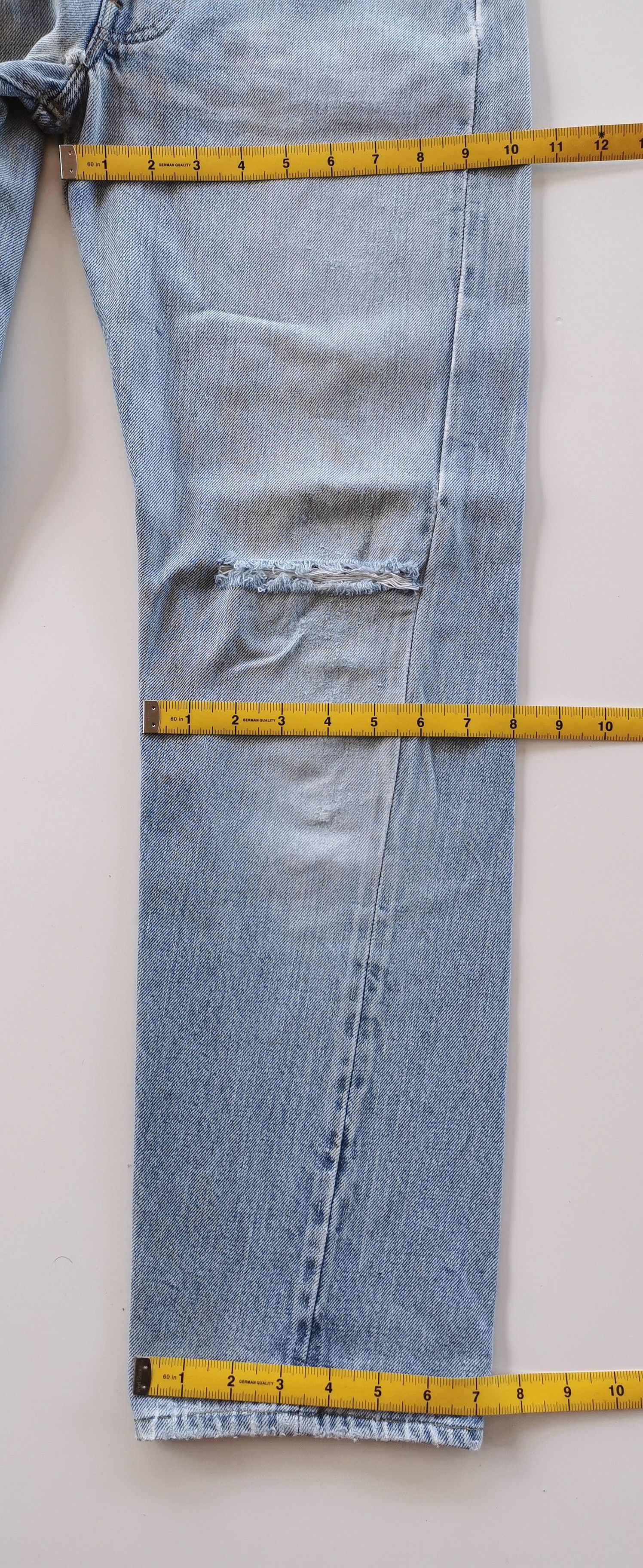 80s Vintage Levis Button 6 Lot 501 Selvedge Distressed Jeans - 14