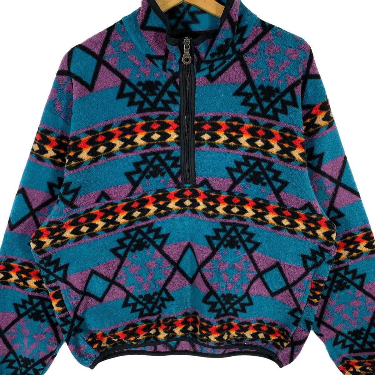 Vintage 90s Woolrich Aztec Tribe Fleece - 4