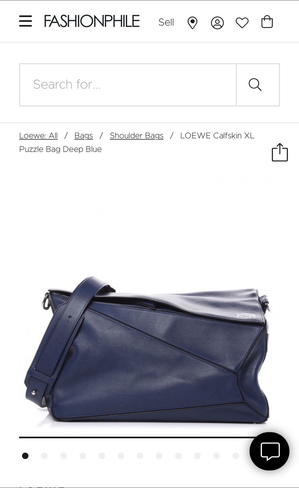 Loewe men's puzzle bag crossbody blue - 11