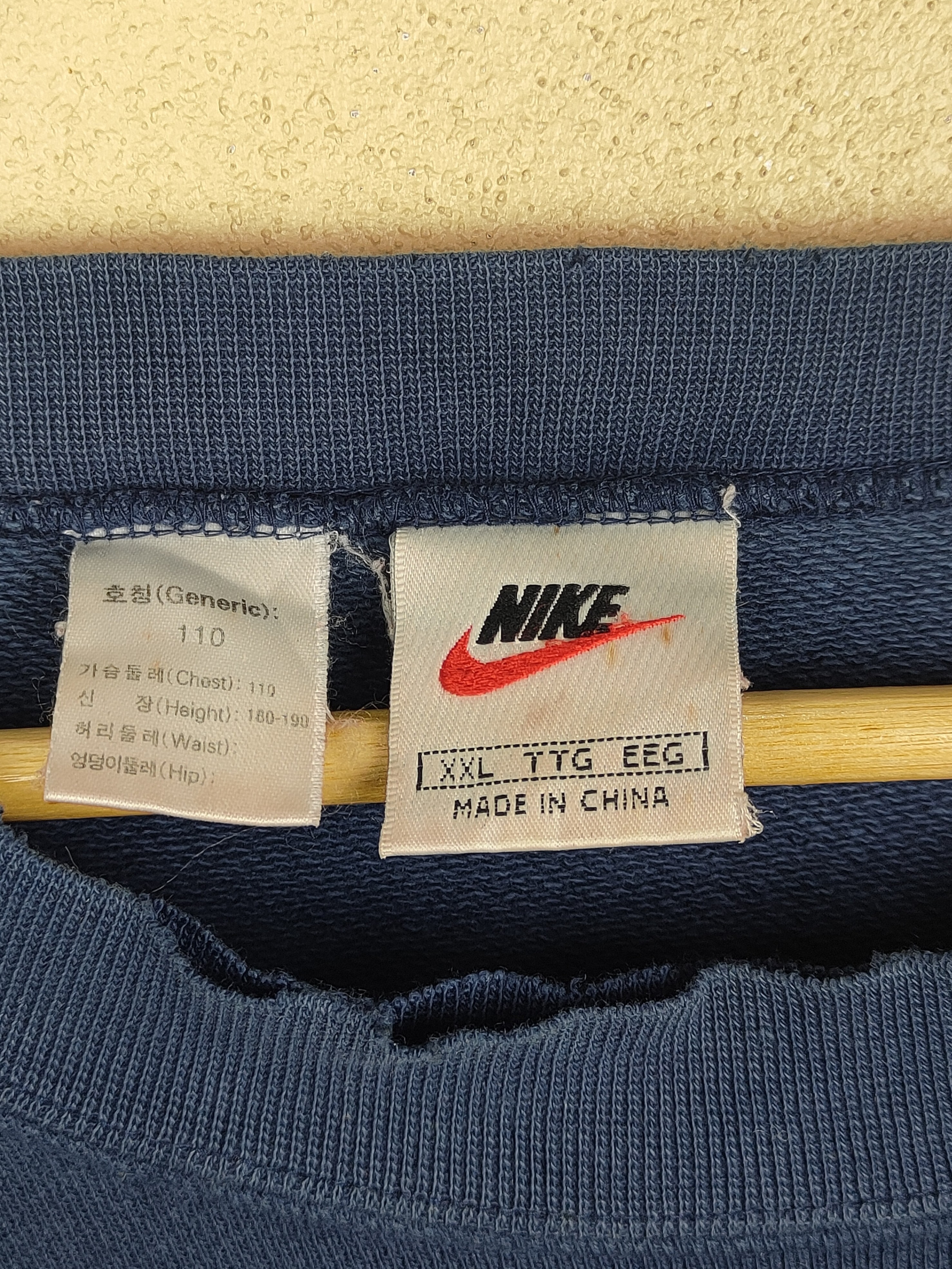 Vintage - Vintage 90s Nike Athletic Centre Swoosh Distressed Sweatshirt - 5