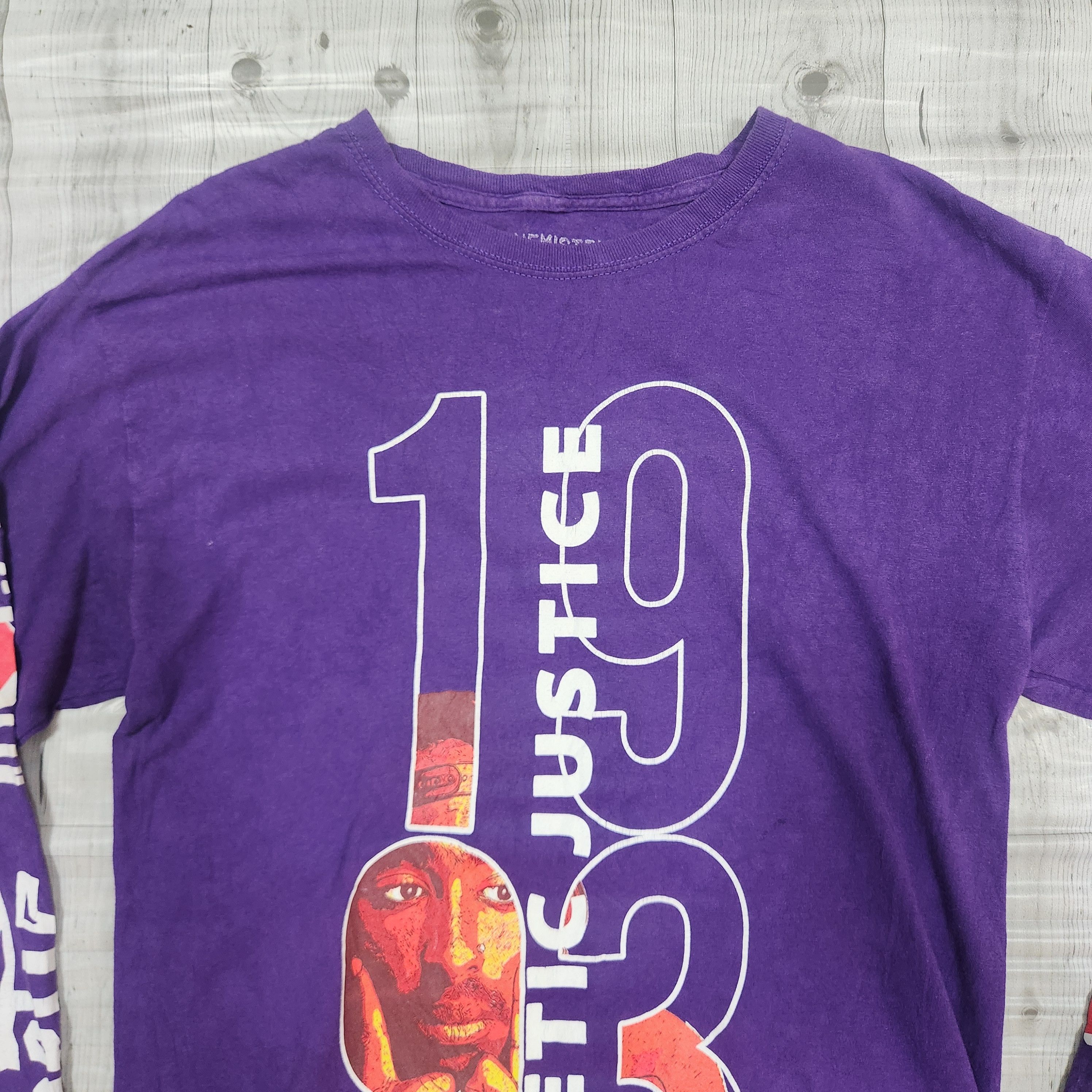 Rare - Tupac Shakur Poetic Justice 1993 Purple Long Sleeves - 8