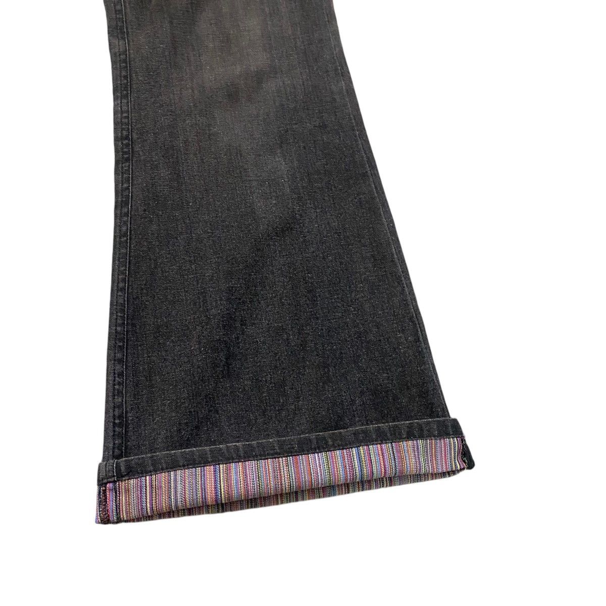 If Six Was Nine - DOMON HOMME Rainbow Super Flare Denim Jeans Faded Black - 19