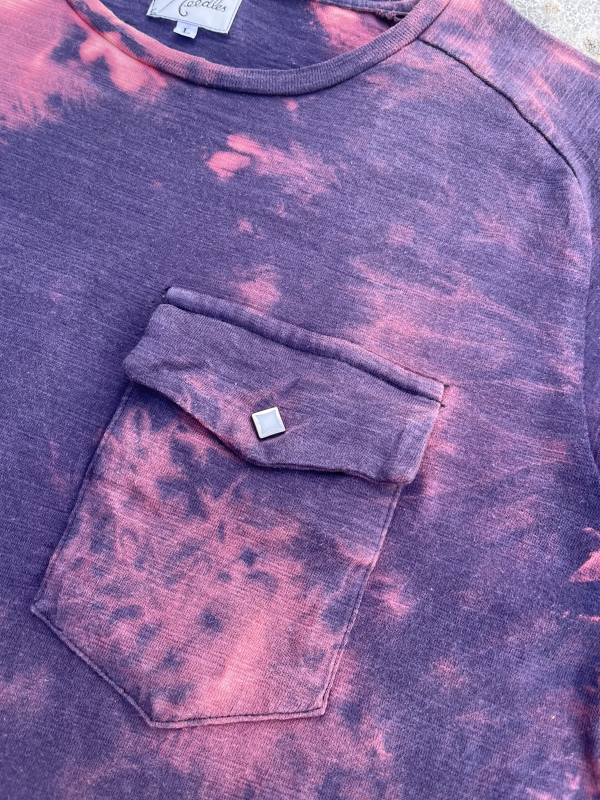 🔥🔥Needles Nepenthes Flaming Acid Wash single pocket Shirt - 13