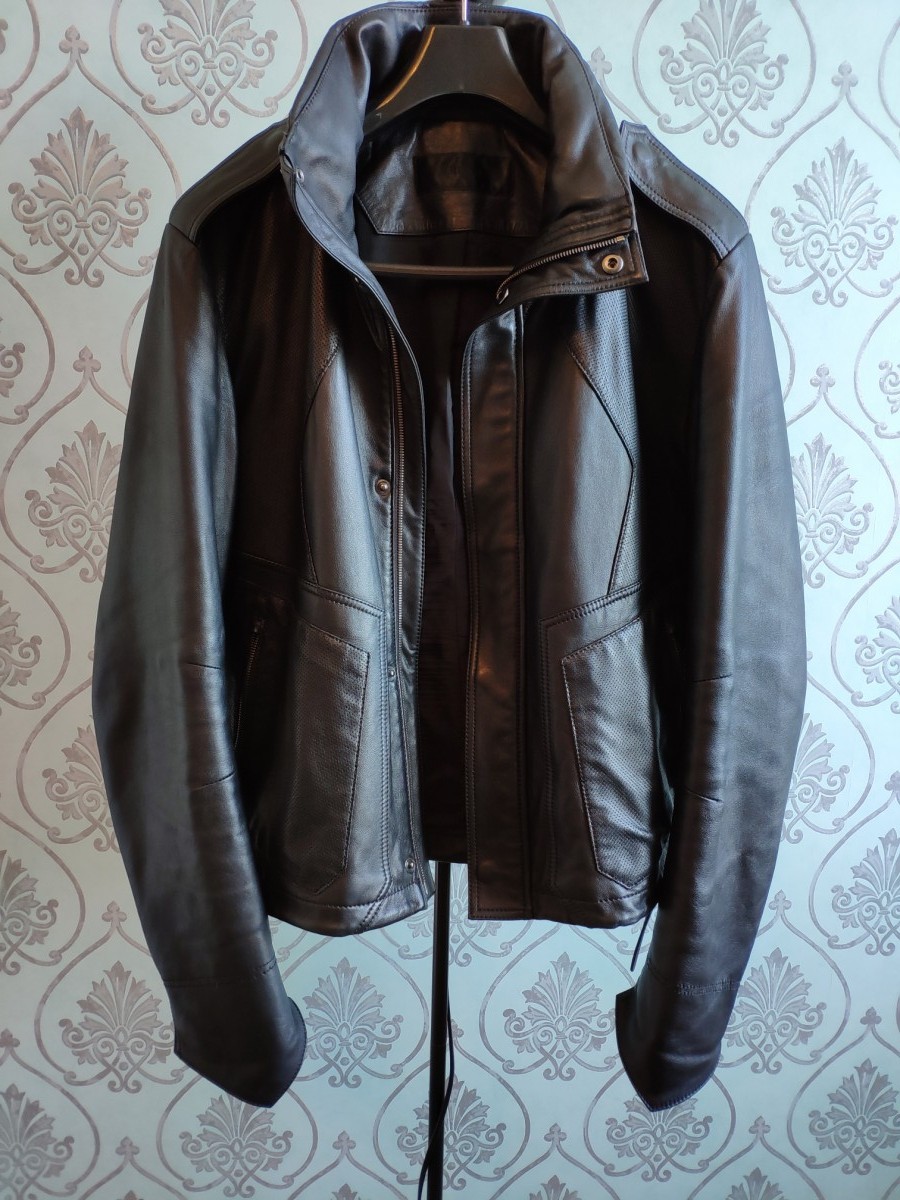 AW14 Black leather jacket.Like Undercover or Givenchy - 4