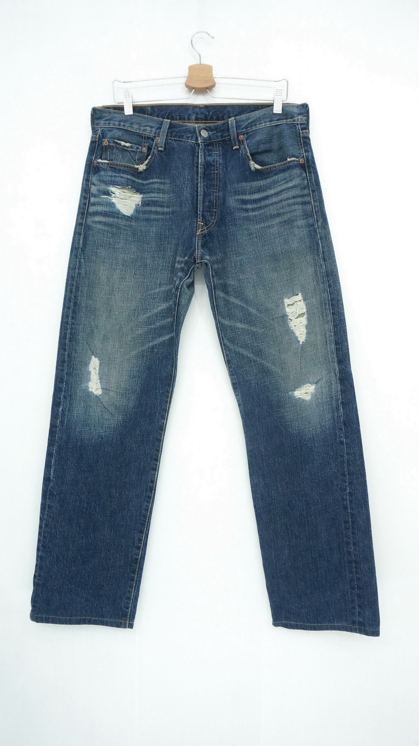 Levi's 501 90s Vintage Japan Distressed Jeans LF15 - 1