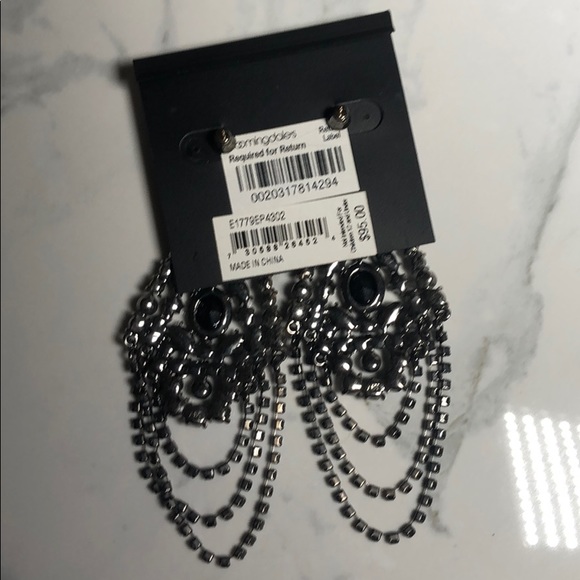 ABS Allen Schwartz - ABS Black Statement Dangle Chandelier Earrings - 5