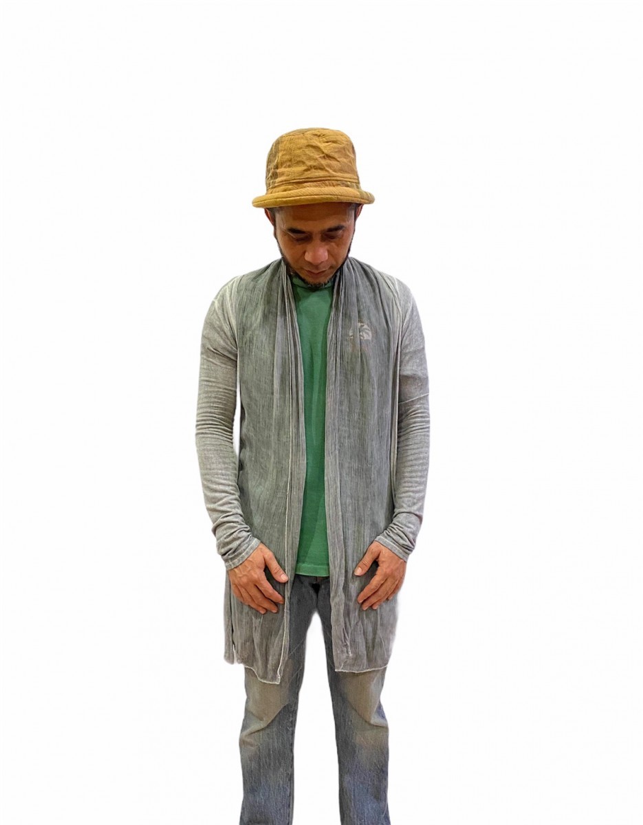 Cardigan - Silk Cotton Shawl Cardigan Made in Italy - 3