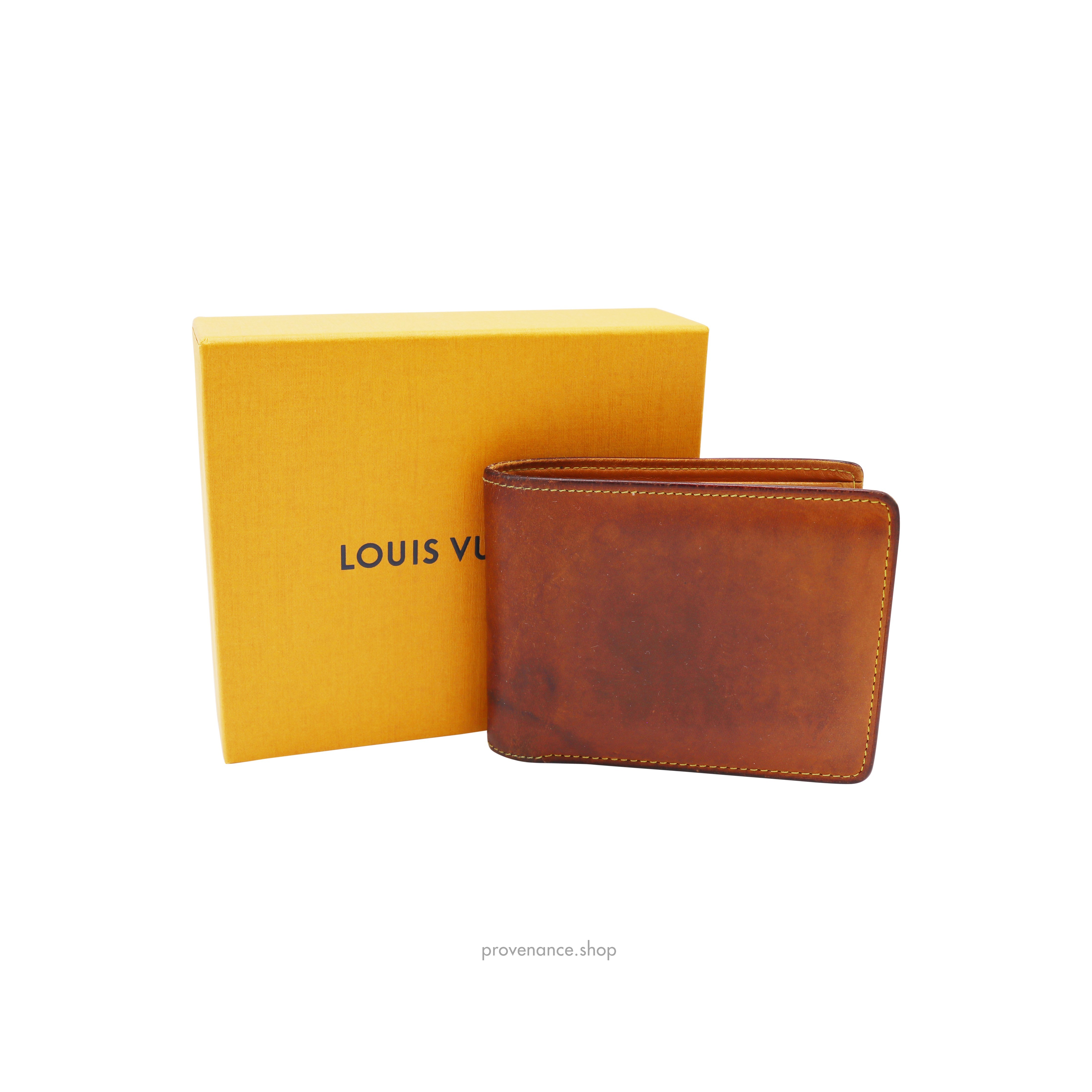 Louis Vuitton Orange Nomade Leather Marco Wallet