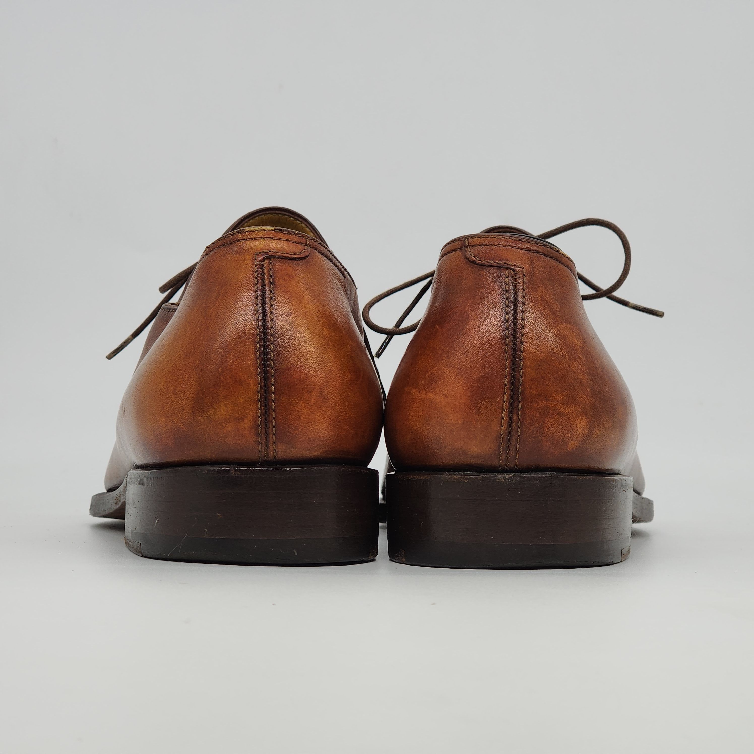 Berluti - Stitched Detail Leather Oxford Shoes - 7