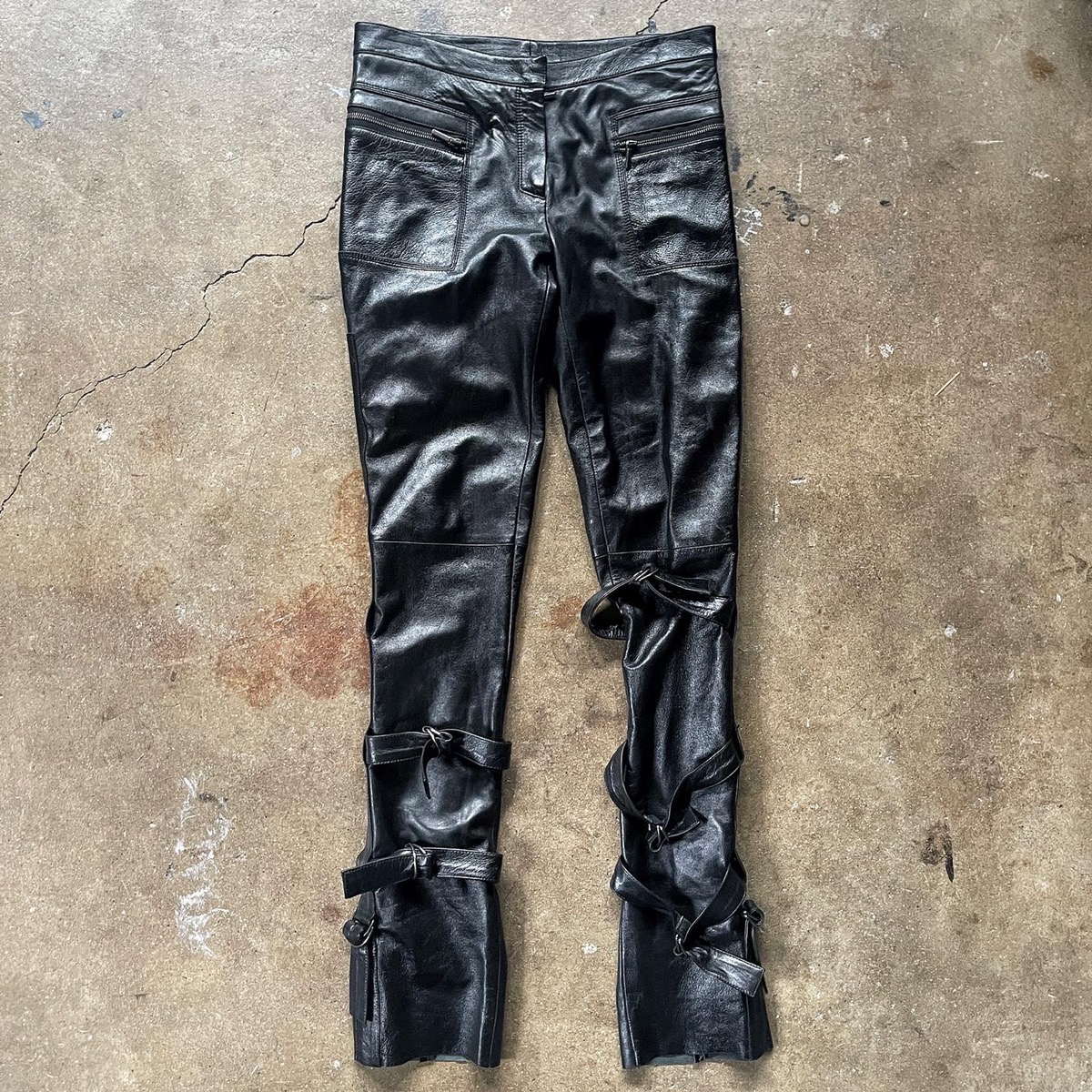 Dolce & Gabbana Dolce AW03 Sample Leather Bondage Pants | entropystudios |  REVERSIBLE