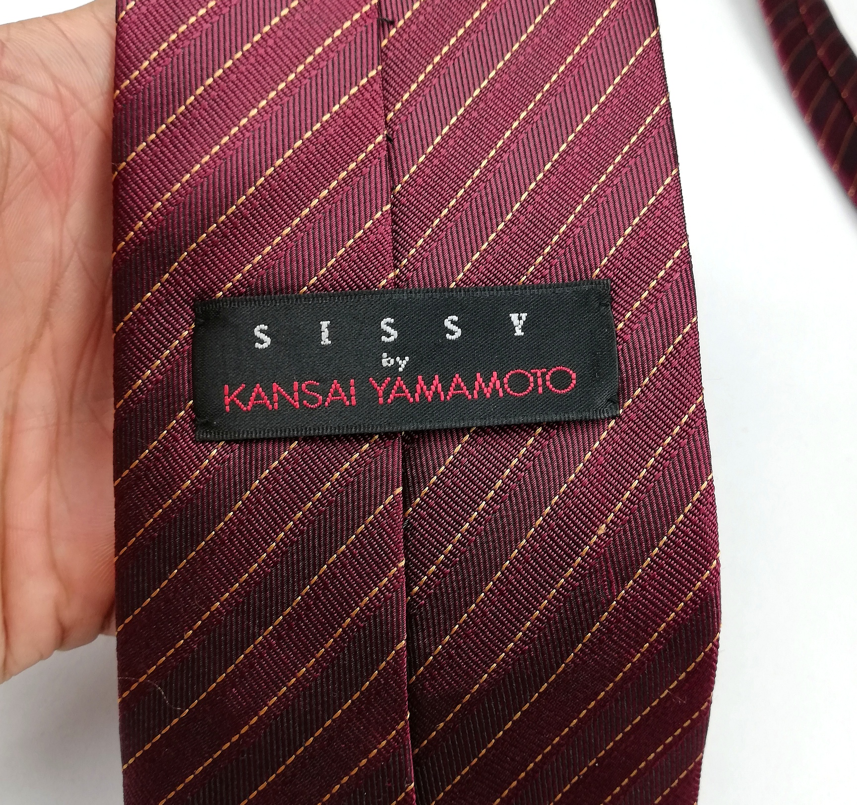 Japanese Brand - Exclusive Sissy By Kansai Yamamoto Stripe Silk Necktie - 6