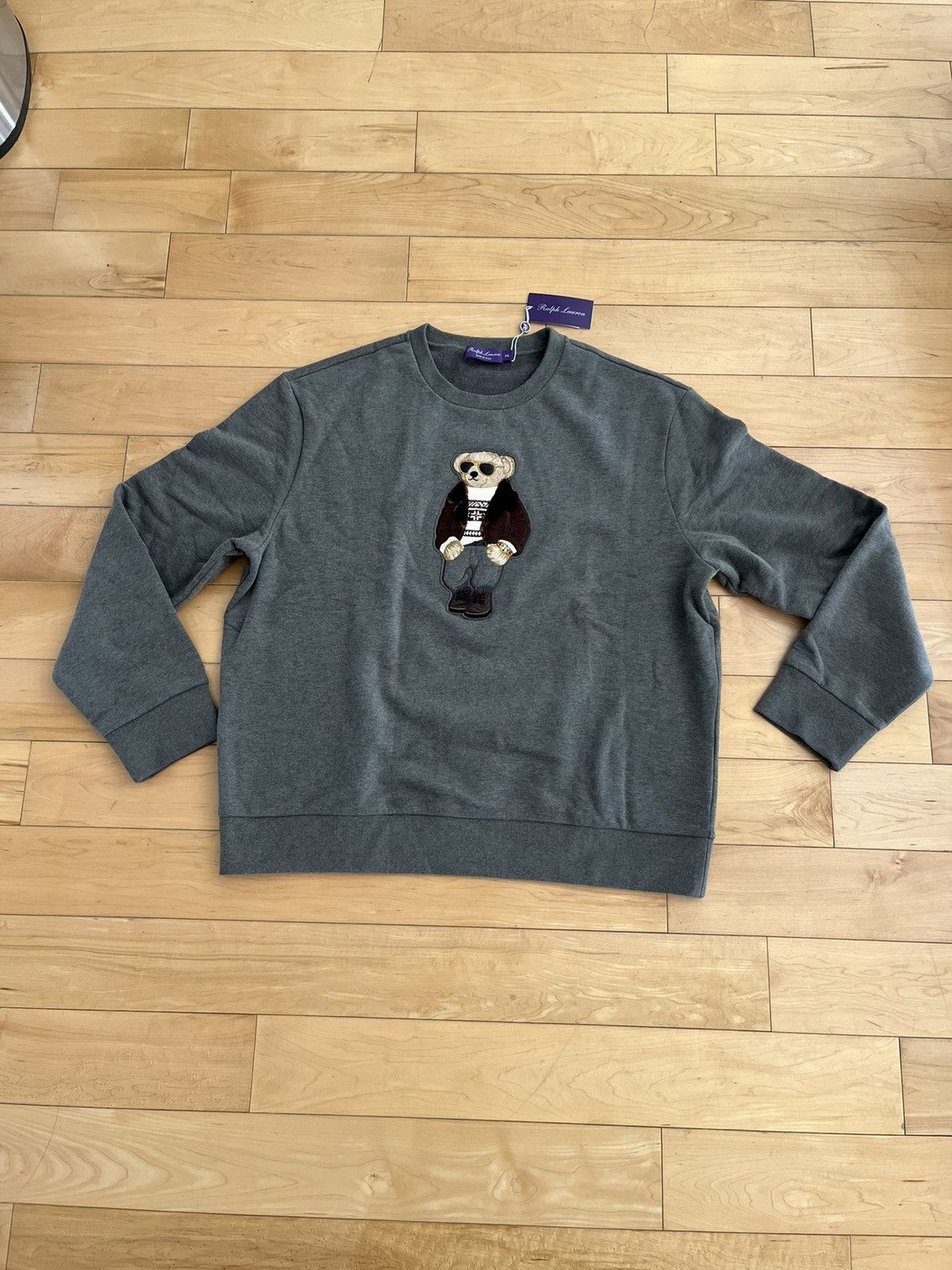 NWT - Ralph Laurent Purple Label Aviator Bear Sweater - 1