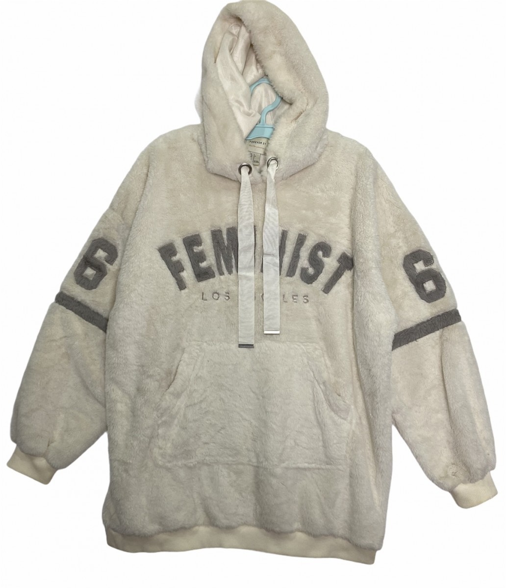 Forever 21 - Feminist Los Angeles Contemporary Faux Fur Hoodie Jacket - 1