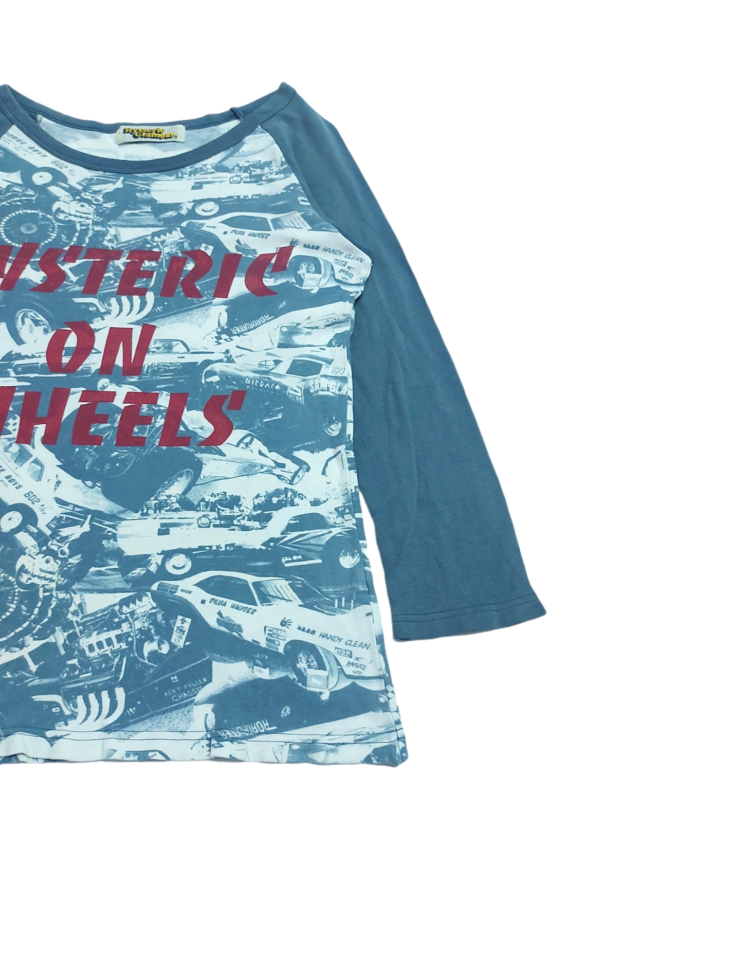 RARE! VTG HYSTERIC GLAMOUR "HYSTERIC ON WHEELS" RAGLAN - 3