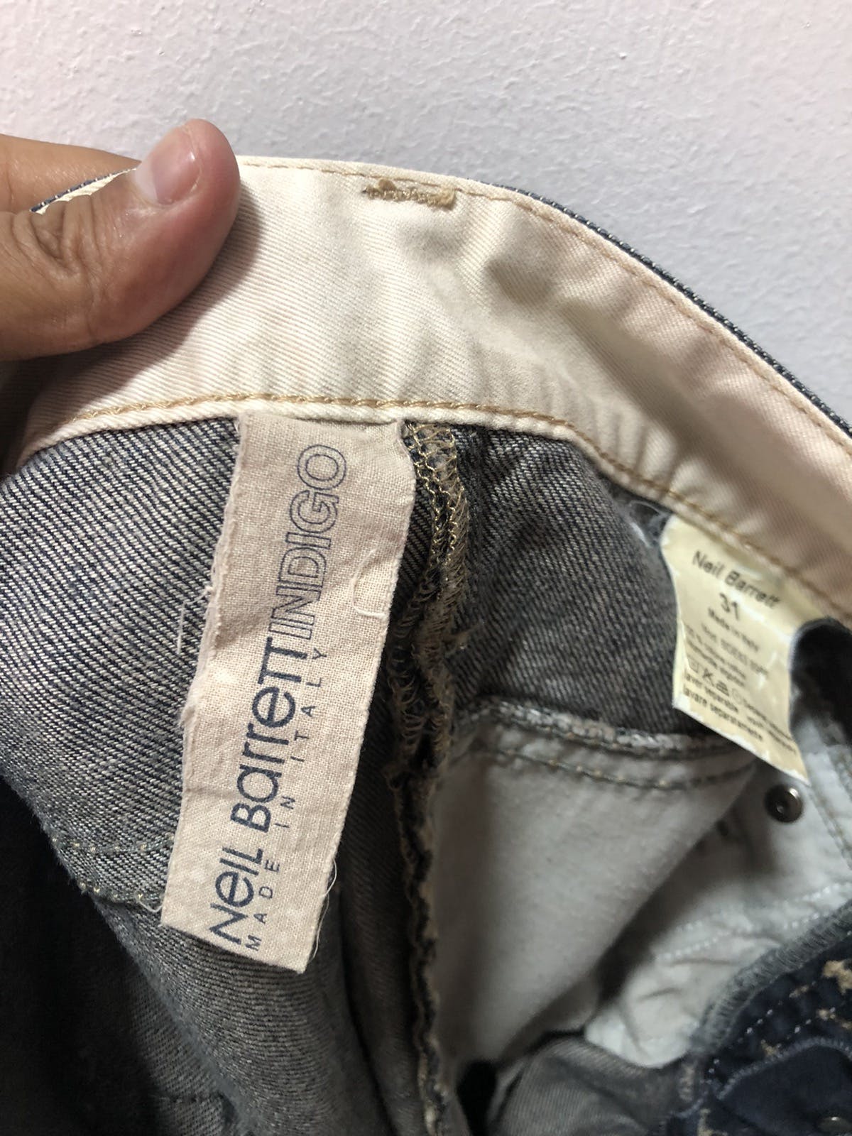 NEIL BARRETT Indigo Denim Pants Italy Button Jeans - 8