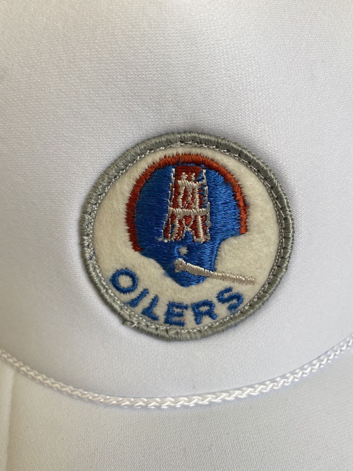 Houston Oilers 90s Vintage Patch Logo Trucker Hat - 3