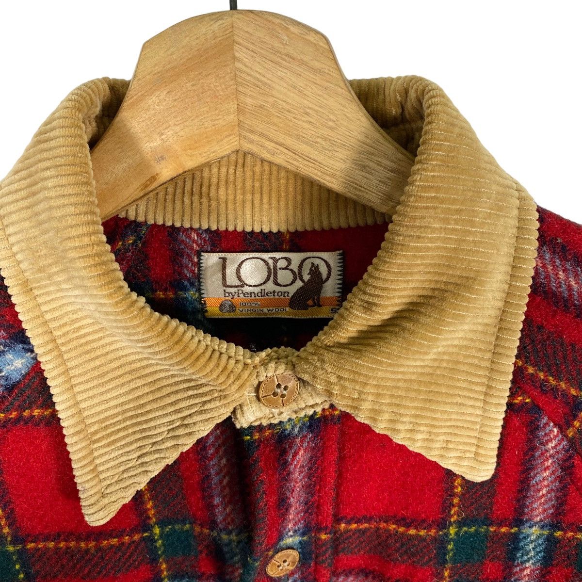 Vintage 70s Lobo Pendleton Wool Button Flannel S Size - 5