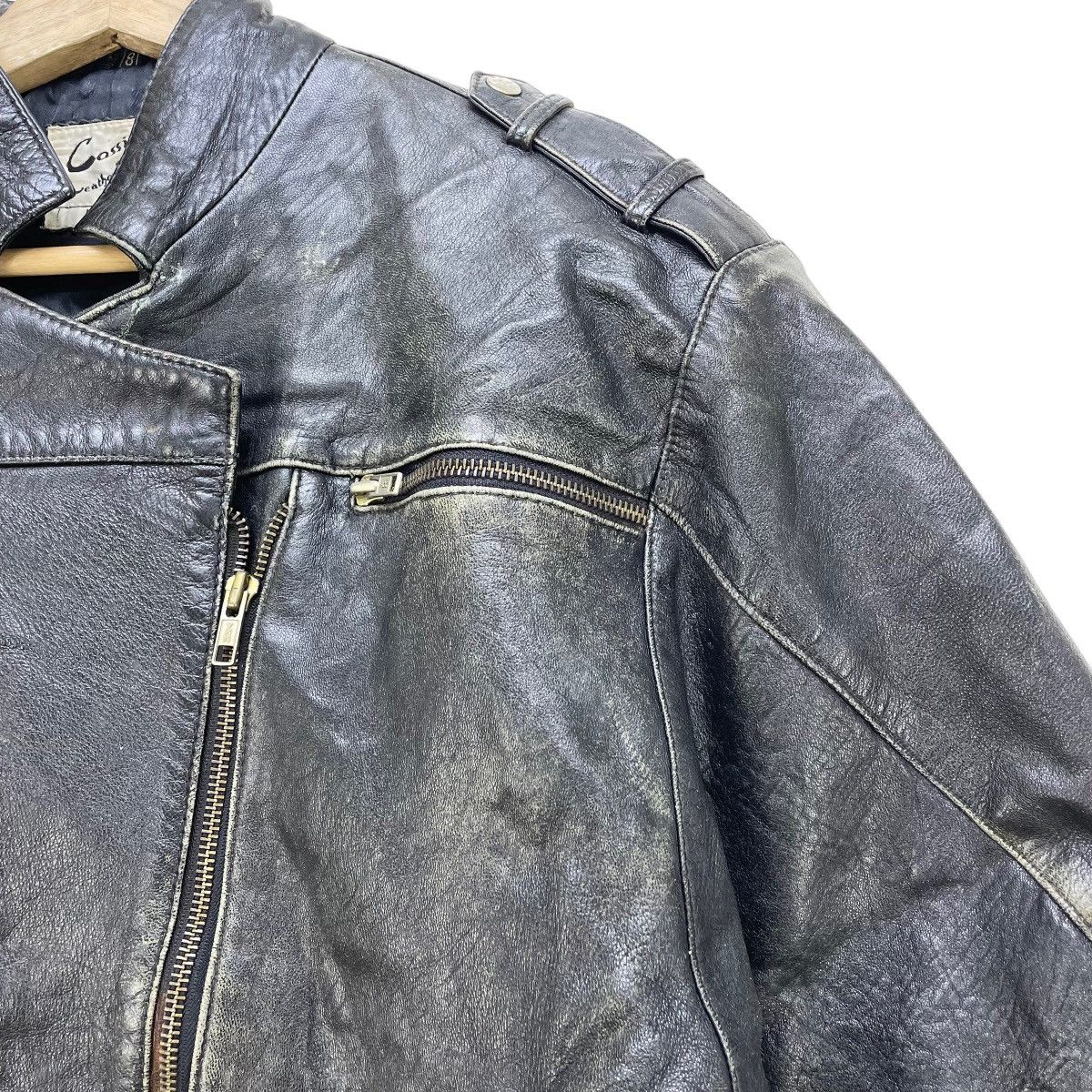 Vintage Genuine Leather Jacket Made In Turkey - 5
