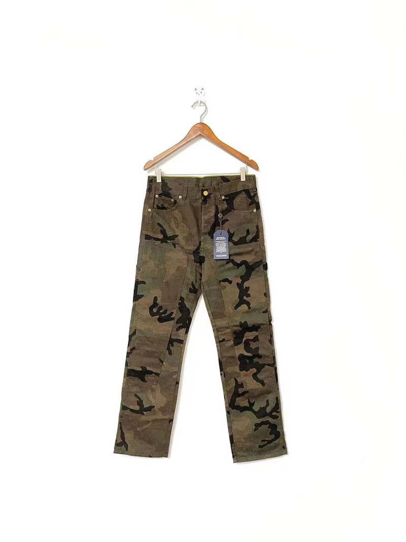 Jacquard denim carpenter pants - 1