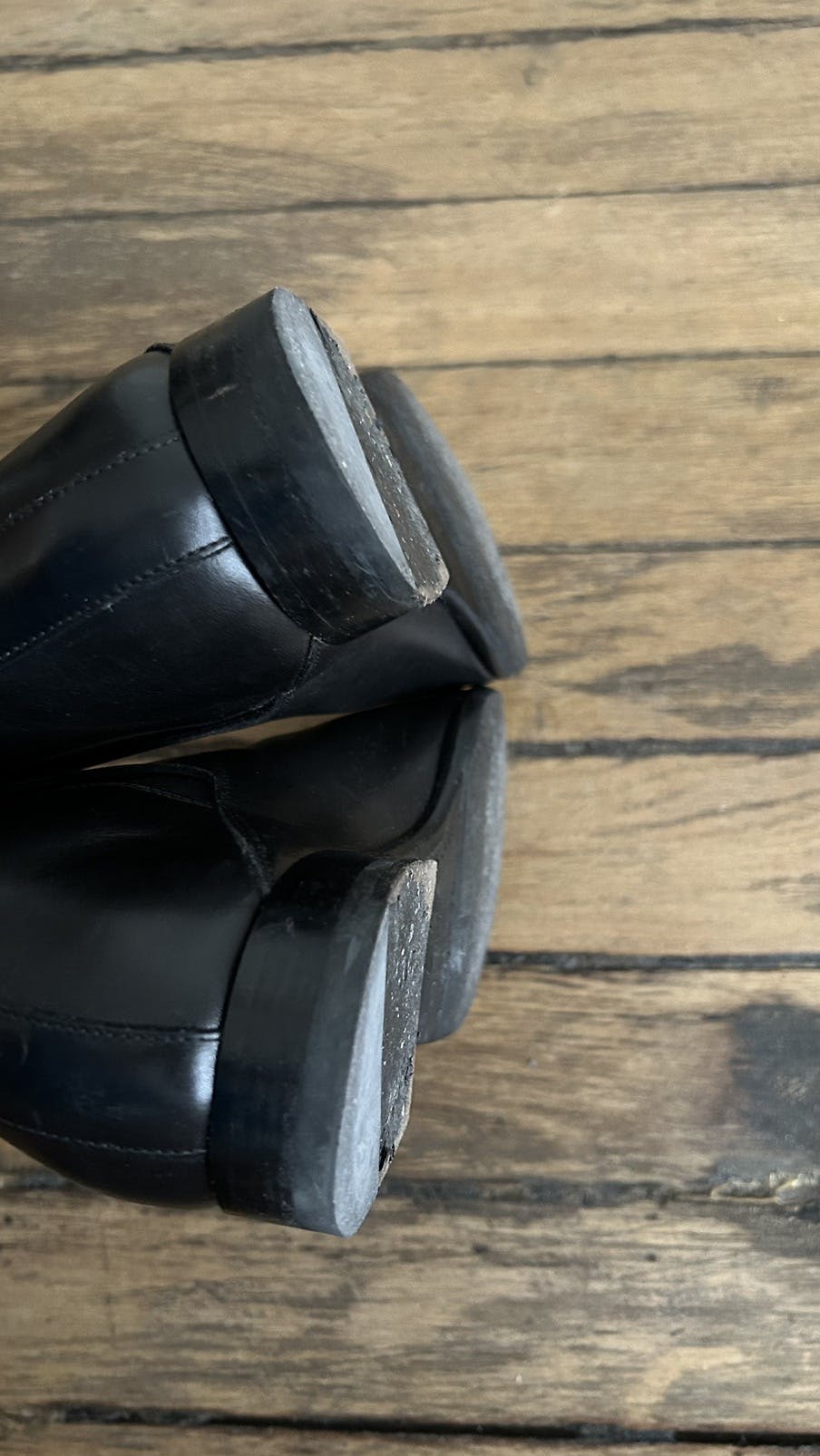 matte black leather chelsea boots . maison margiela . - 14