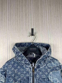 Louis Vuitton LOUIS VUITTON x NIGO DENIM PATCHWORK HOODED JACKET