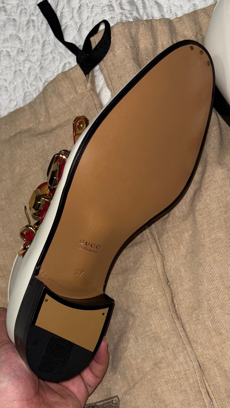 Gucci Off-White Leather Ankle Boots - 1
