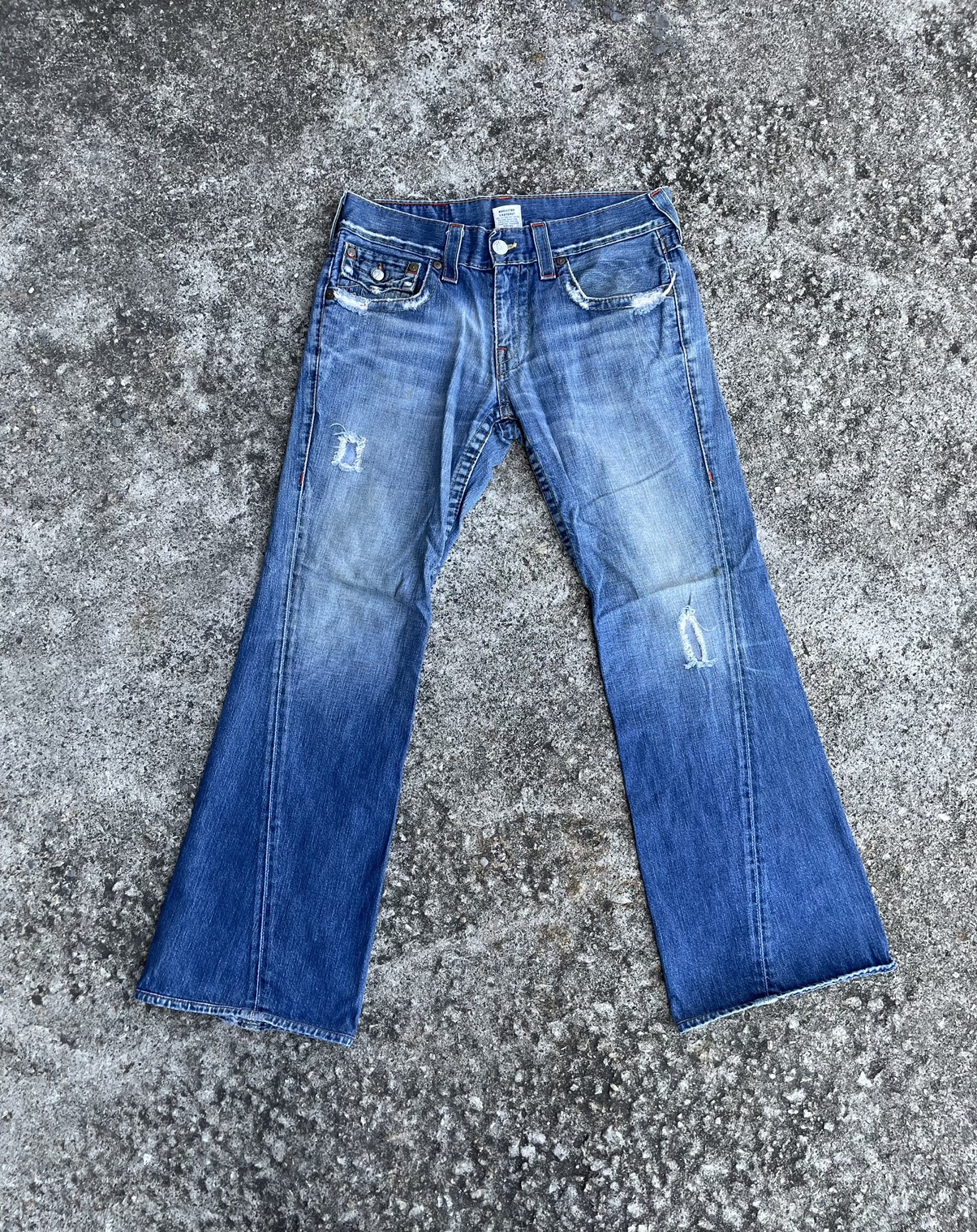 True Religion - Flare Jeans True Religion Distressed Boot Cut - 1