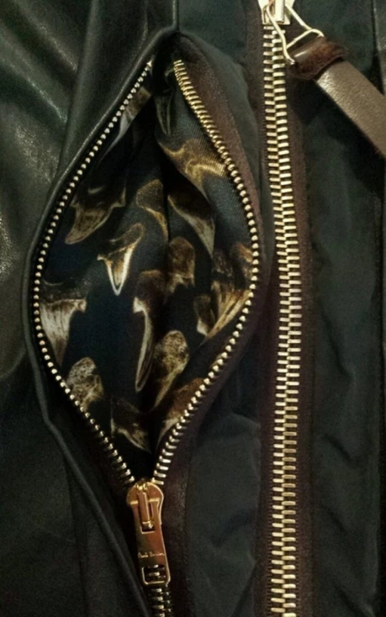 €1361 Mainline Leather-Nylon Bomber Size S/M - 6