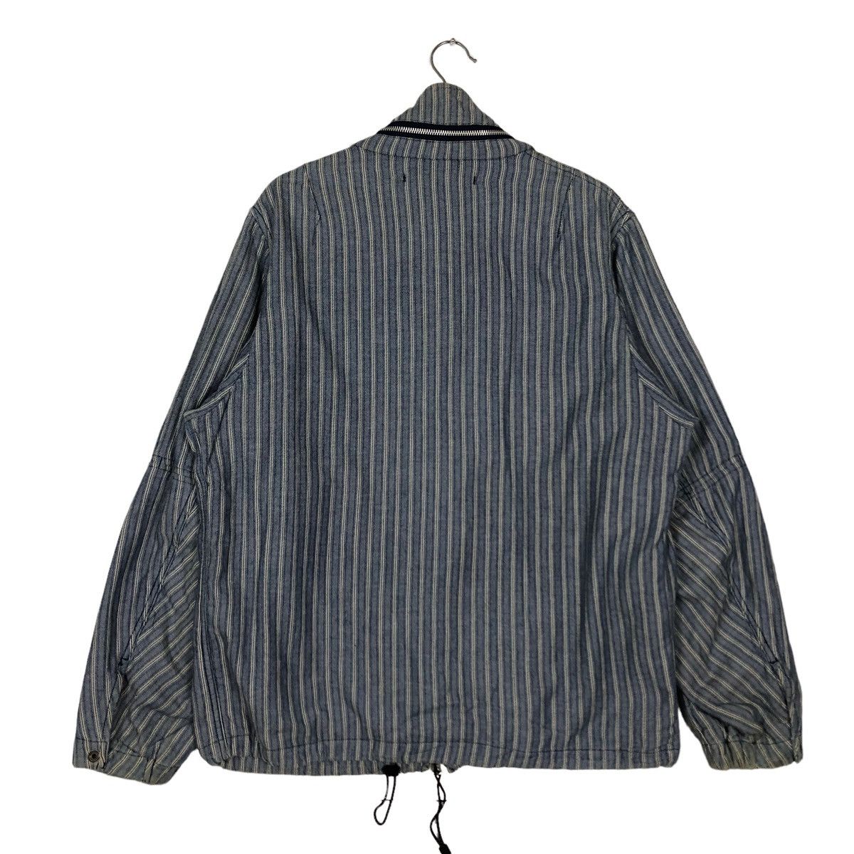 🔥90’s BOMBER JACKET PIN STRIPED CABANE DE ZUCCA ISSEY MIYAKE - 8